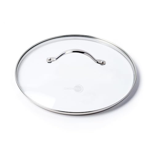 GreenPan 10-Inch Universal Tempered Glass Lid with Stainless Steel Handle