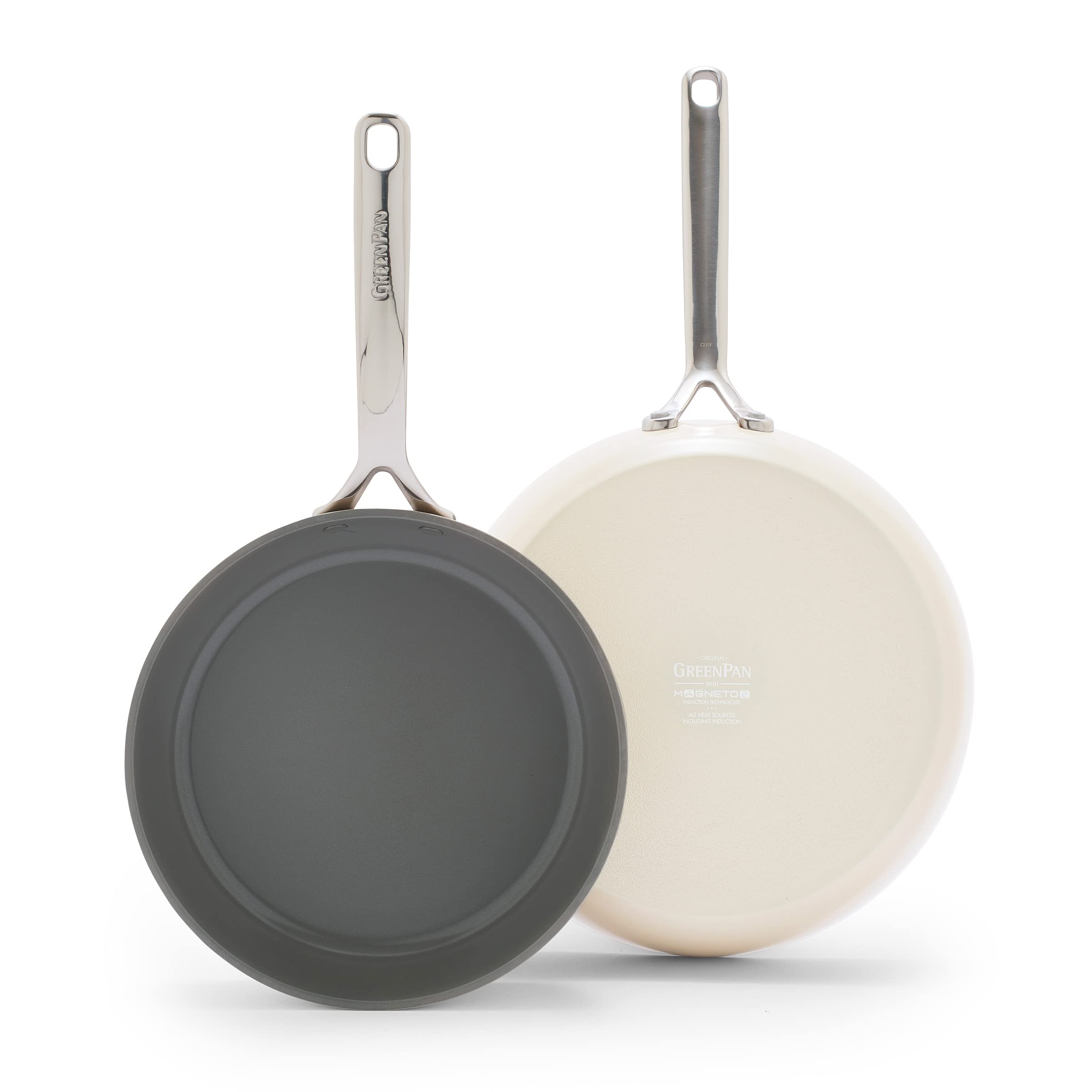 GreenPan GP5 Hard Anodized 2-Piece Ceramic Nonstick Fry Pan Set (9.5" & 11") — Blue