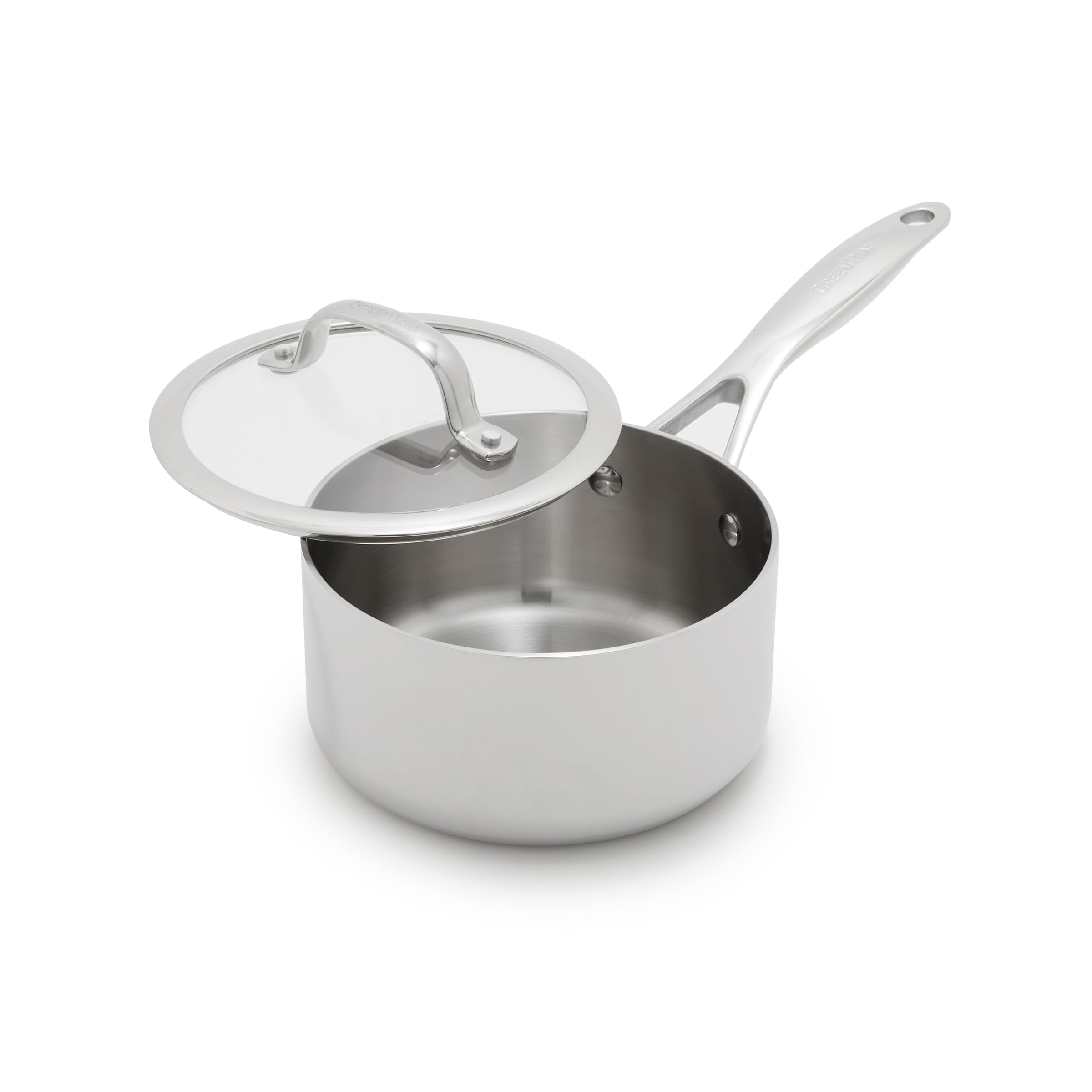 GreenPan Valencia Pro Tri-Ply Stainless Steel 1.6QT Chef's Pan with Lid