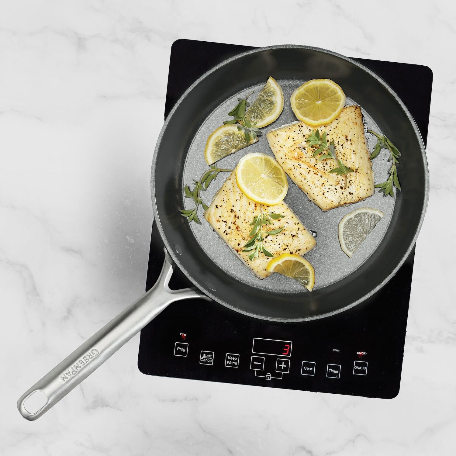 GreenPan GP5 Hard Anodized 2-Piece Ceramic Nonstick Fry Pan Set (9.5" & 11") — Blue