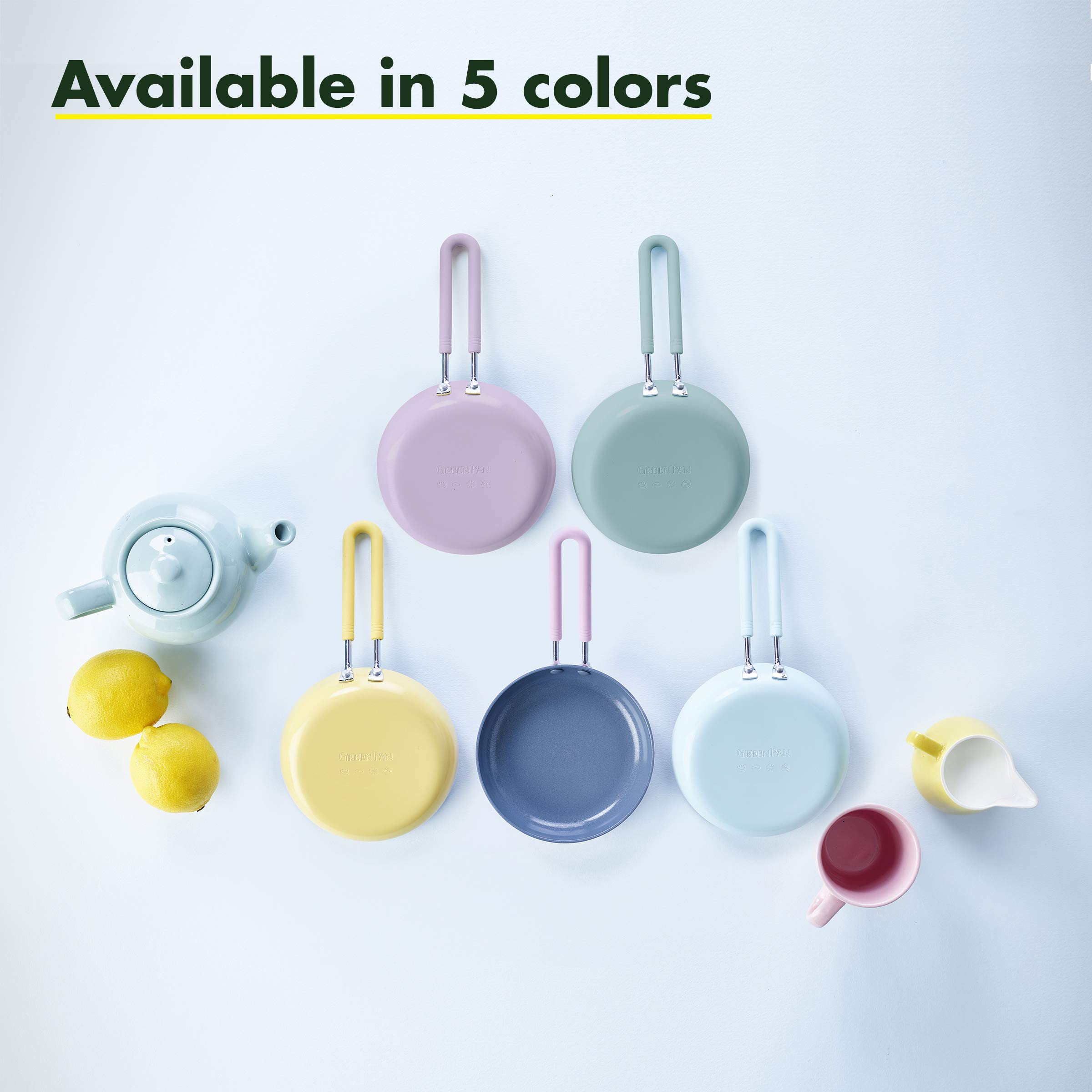 GreenPan Mini Healthy Ceramic Nonstick 5" Egg Pan — PFAS-Free, Stay-Cool Handle, Pink