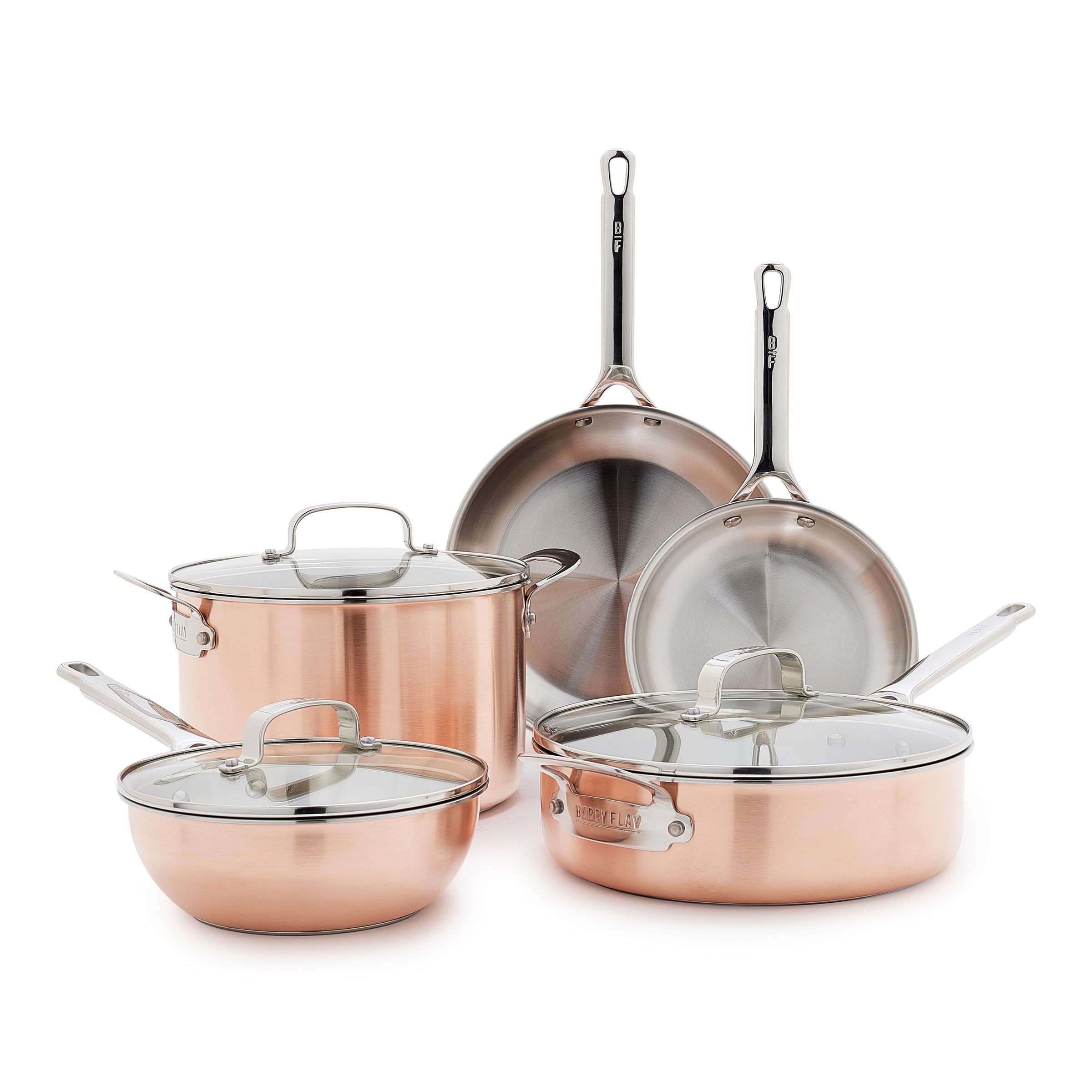 GreenPan x Bobby Flay 8-Piece Copper Clad Pots & Pans Set
