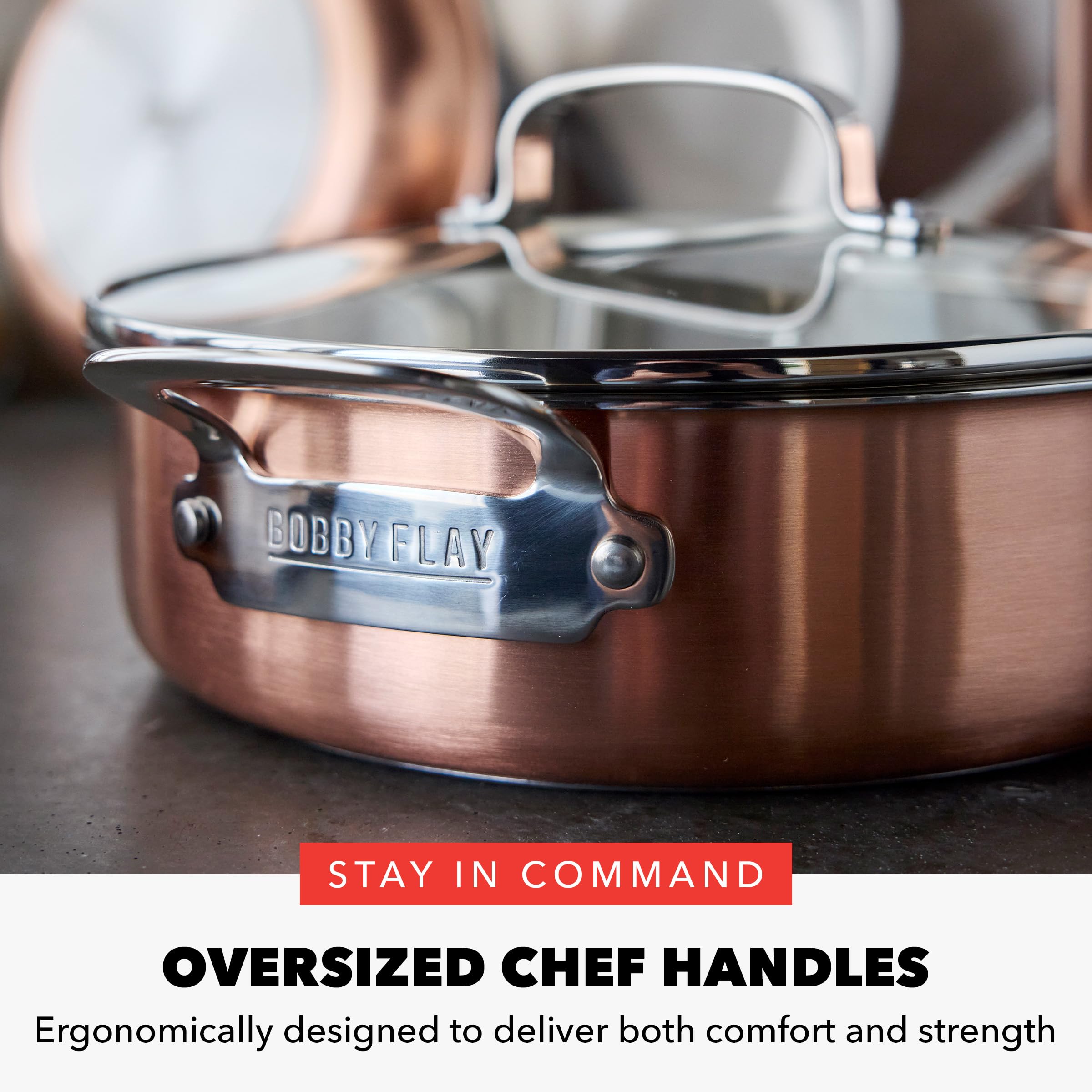 GreenPan x Bobby Flay 8-Piece Copper Clad Pots & Pans Set