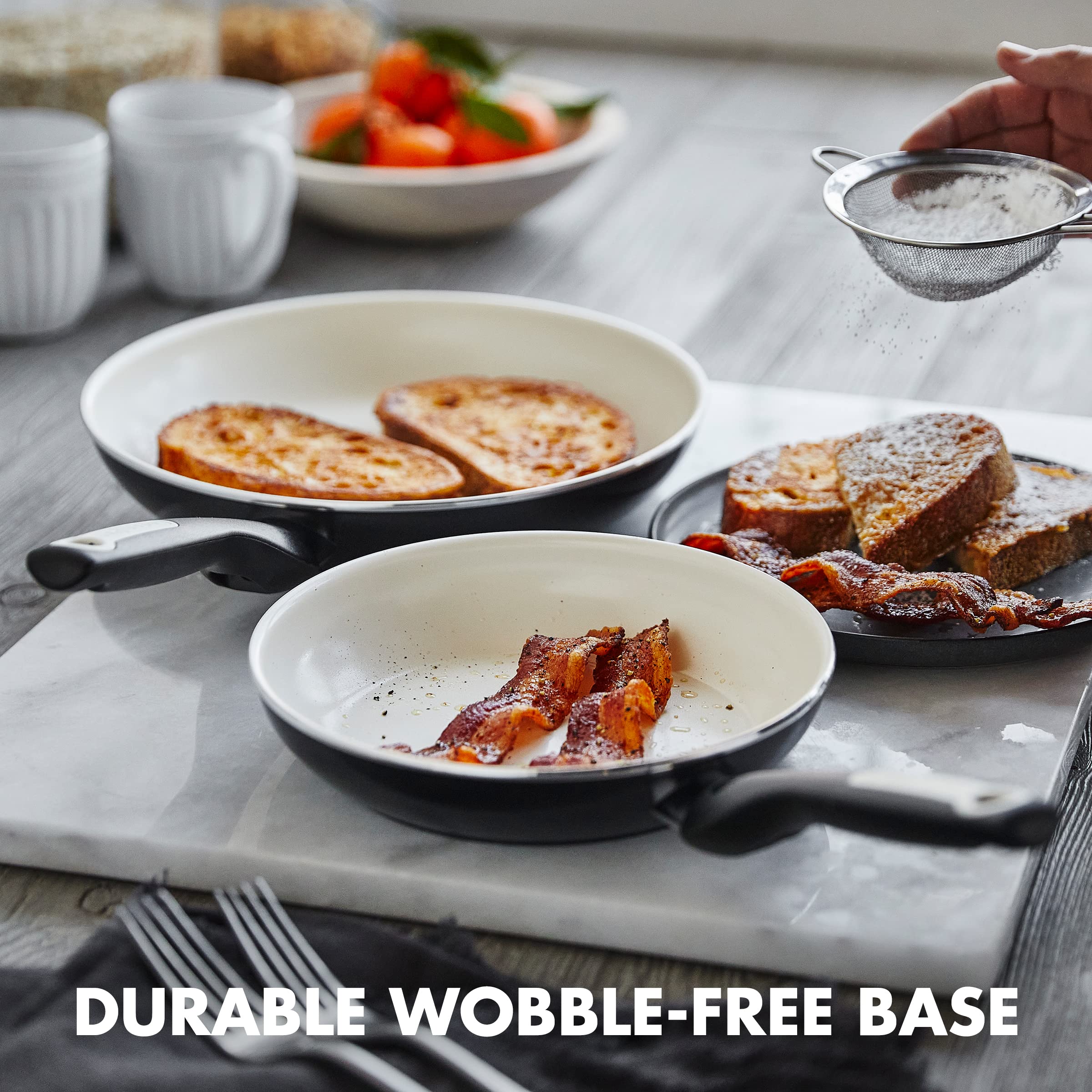 GreenPan Rio 2-Piece Frying Pan Set (8", 10") — Ceramic Nonstick, PFAS-Free, Stay-Cool Bakelite Handles, Dishwasher Safe