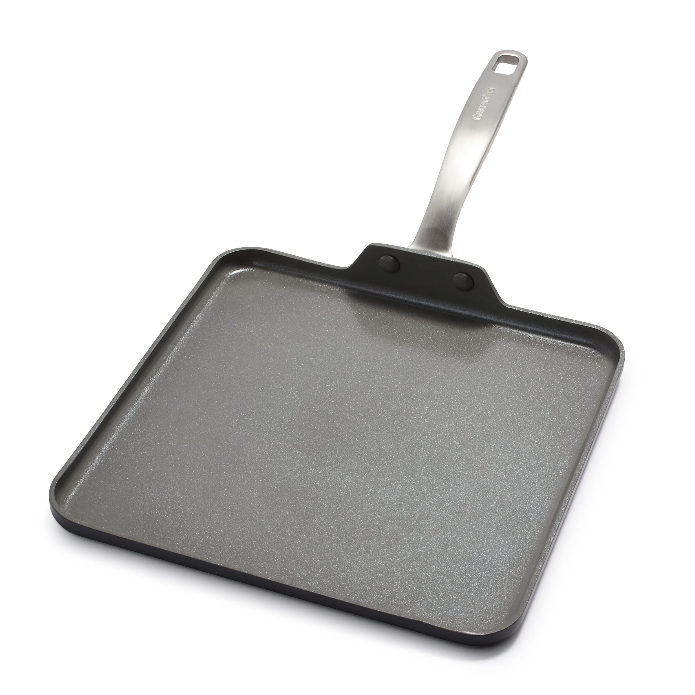 GreenPan Chatham 11" Griddle Pan, Hard Anodized, Diamond-Infused Nonstick, Gray, PFAS-Free