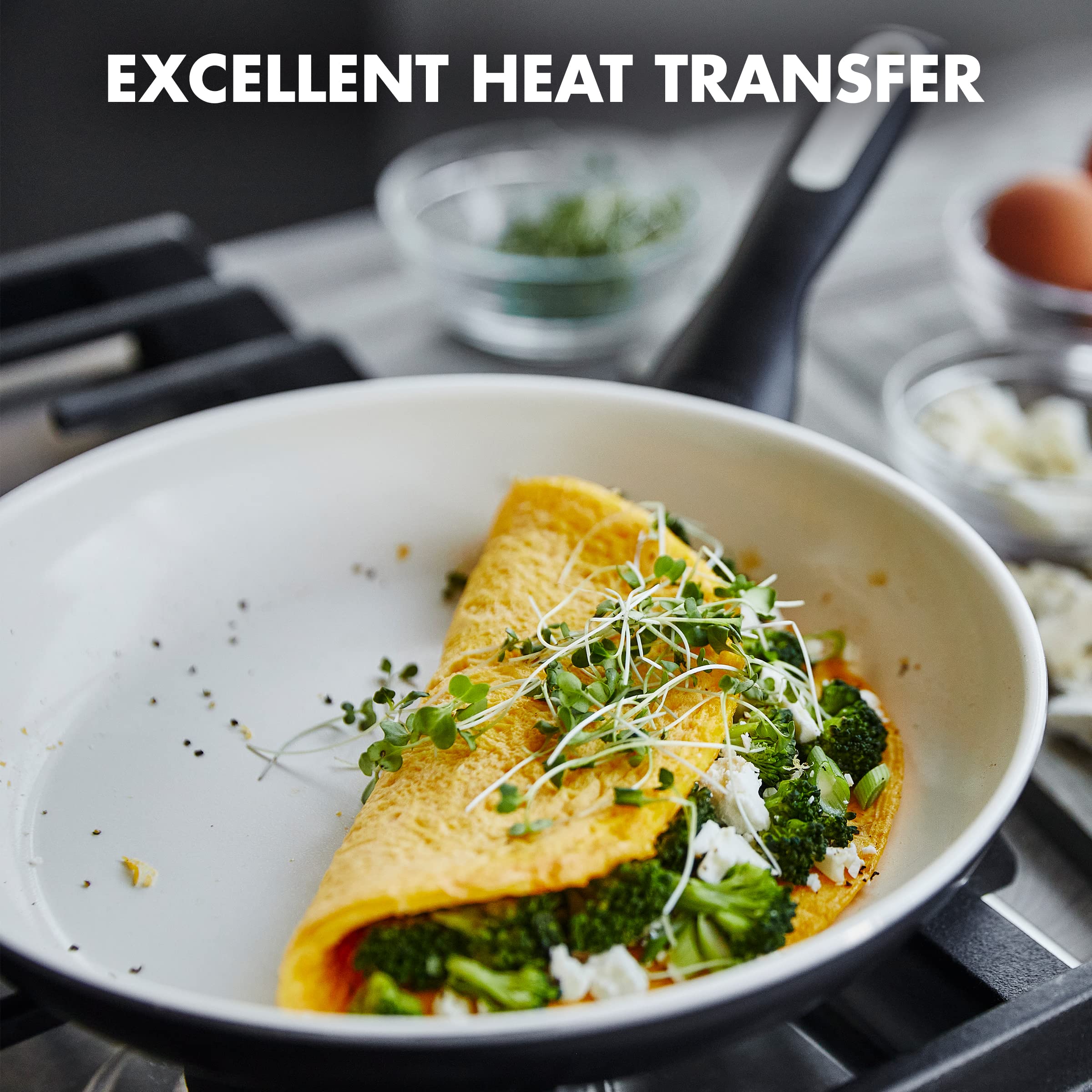 GreenPan Rio Healthy Ceramic Nonstick 12" Frying Pan — PFAS-Free, Dishwasher Safe, Diamond-Reinforced
