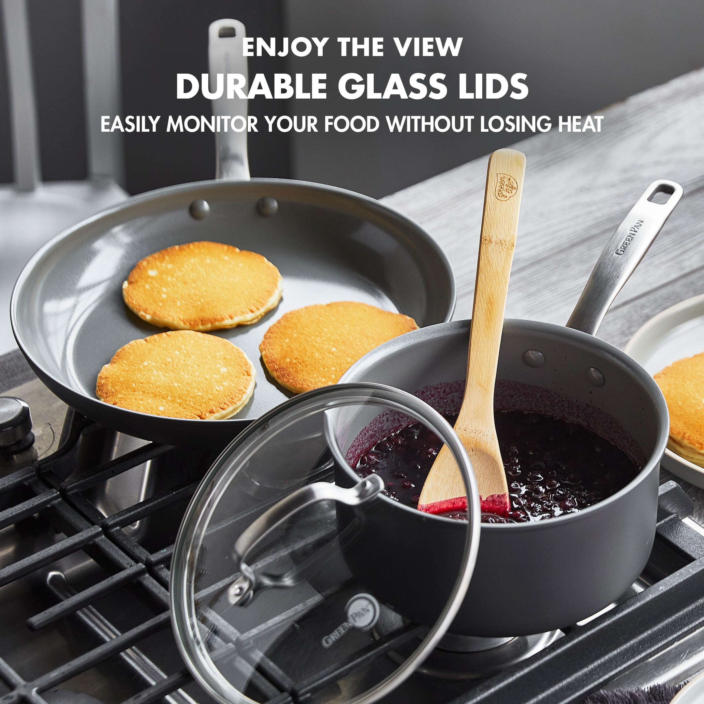 GreenPan Chatham Hard Anodized Healthy Ceramic Nonstick 10-Piece Cookware Set