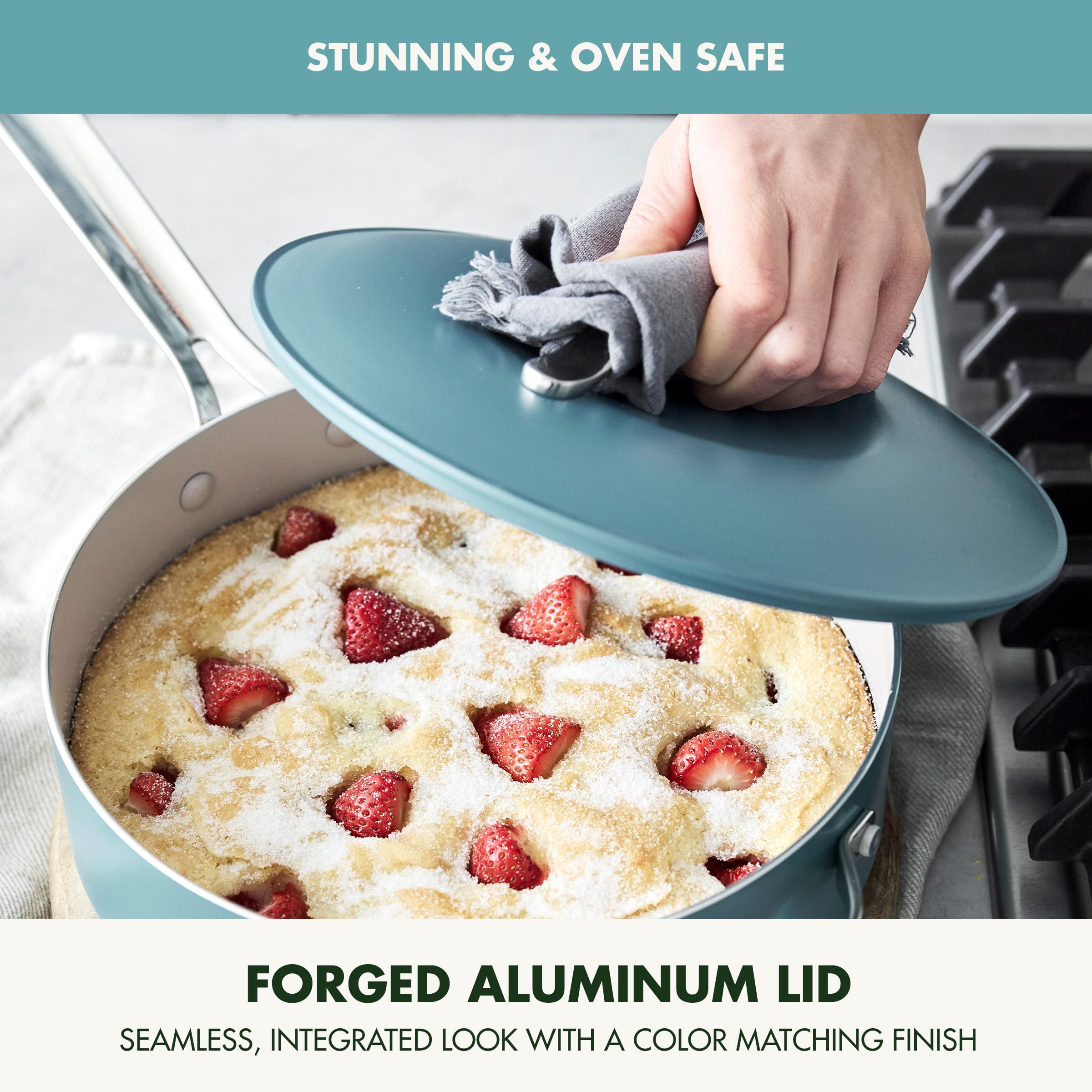 GreenPan Nova 10-Piece Cookware Set – PFAS-Free Ceramic Nonstick, Deep Teal