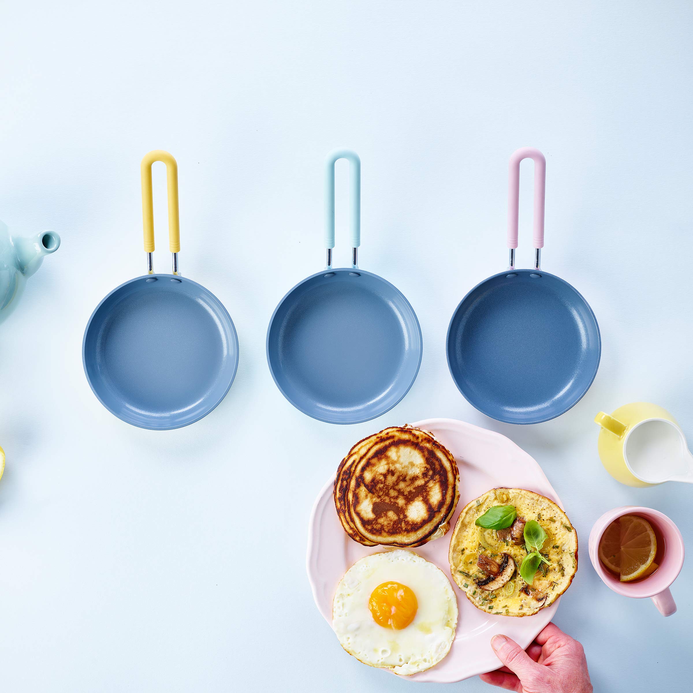 GreenPan Mini Healthy Ceramic Nonstick 5" Egg Pan — PFAS-Free, Stay-Cool Handle, Pink