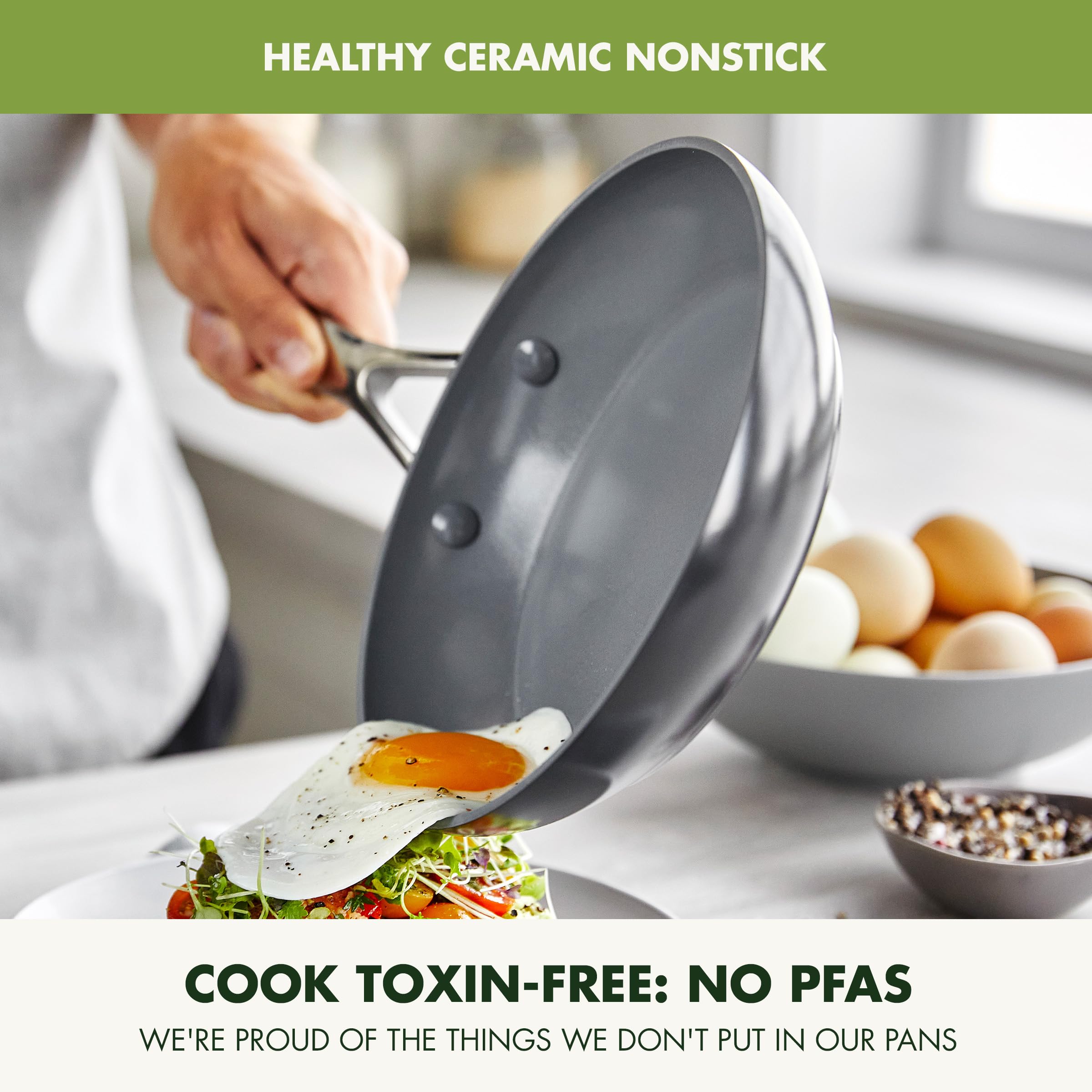 GreenPan Valencia Pro Ceramic Nonstick 11-Piece Cookware Set