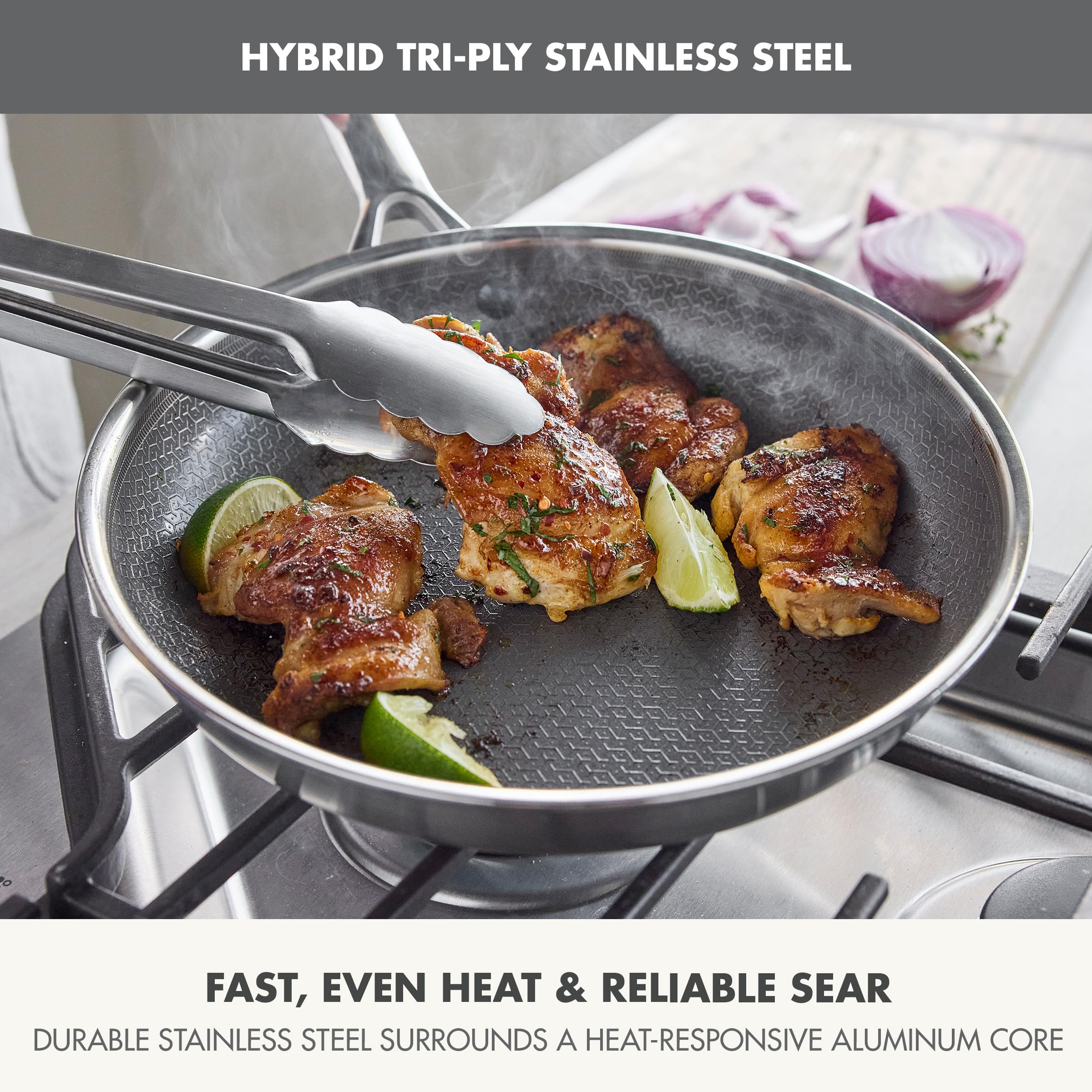 GreenPan APEX Hybrid 10-Inch Nonstick Stainless Steel Frying Pan