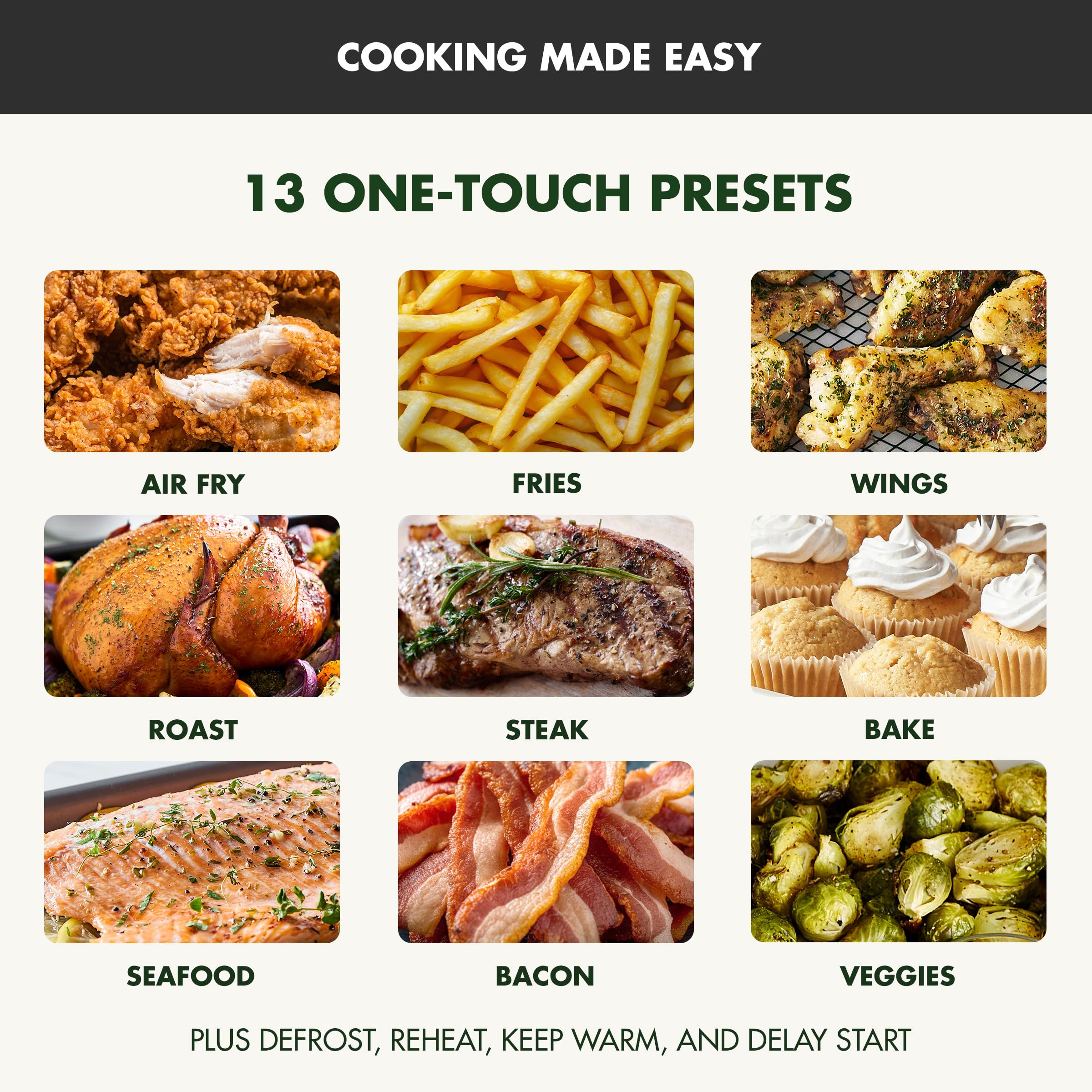 GreenPan Clearview Extra Large 7QT Air Fryer with 360° Clear Window and 13 Presets