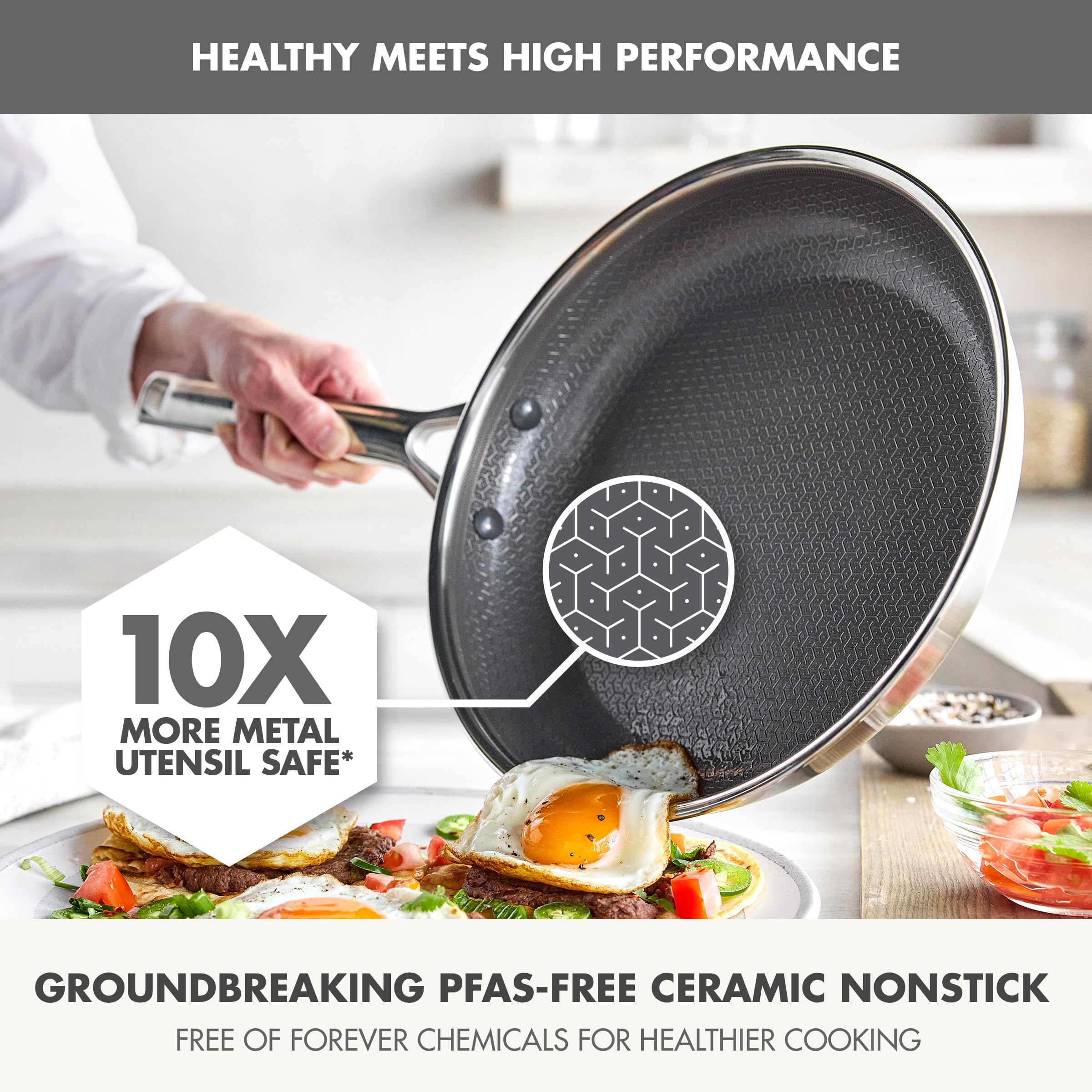 GreenPan APEX Hybrid 10-Inch Nonstick Stainless Steel Frying Pan