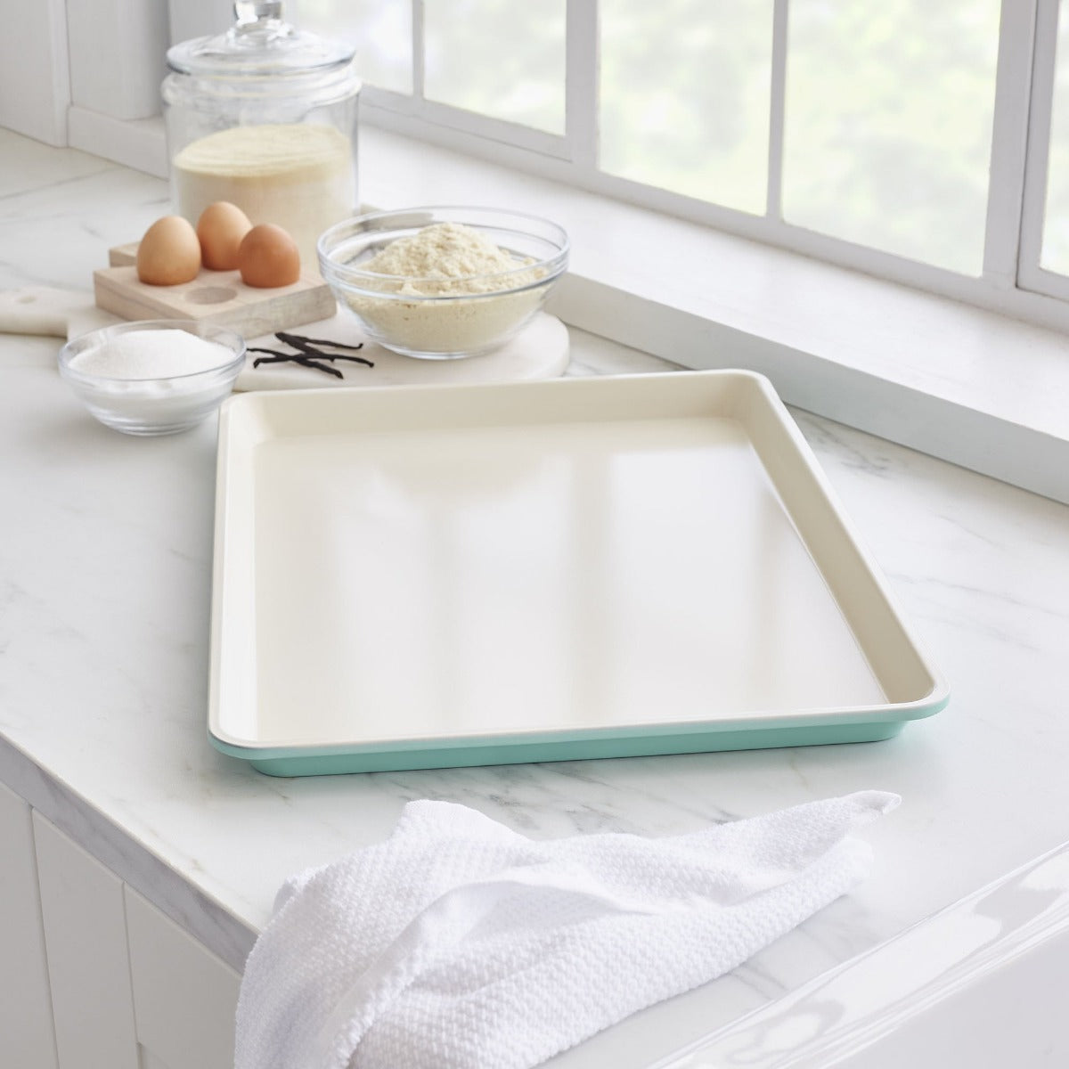 GreenLife Ceramic Nonstick 18" x 13" Cookie Sheet – Turquoise