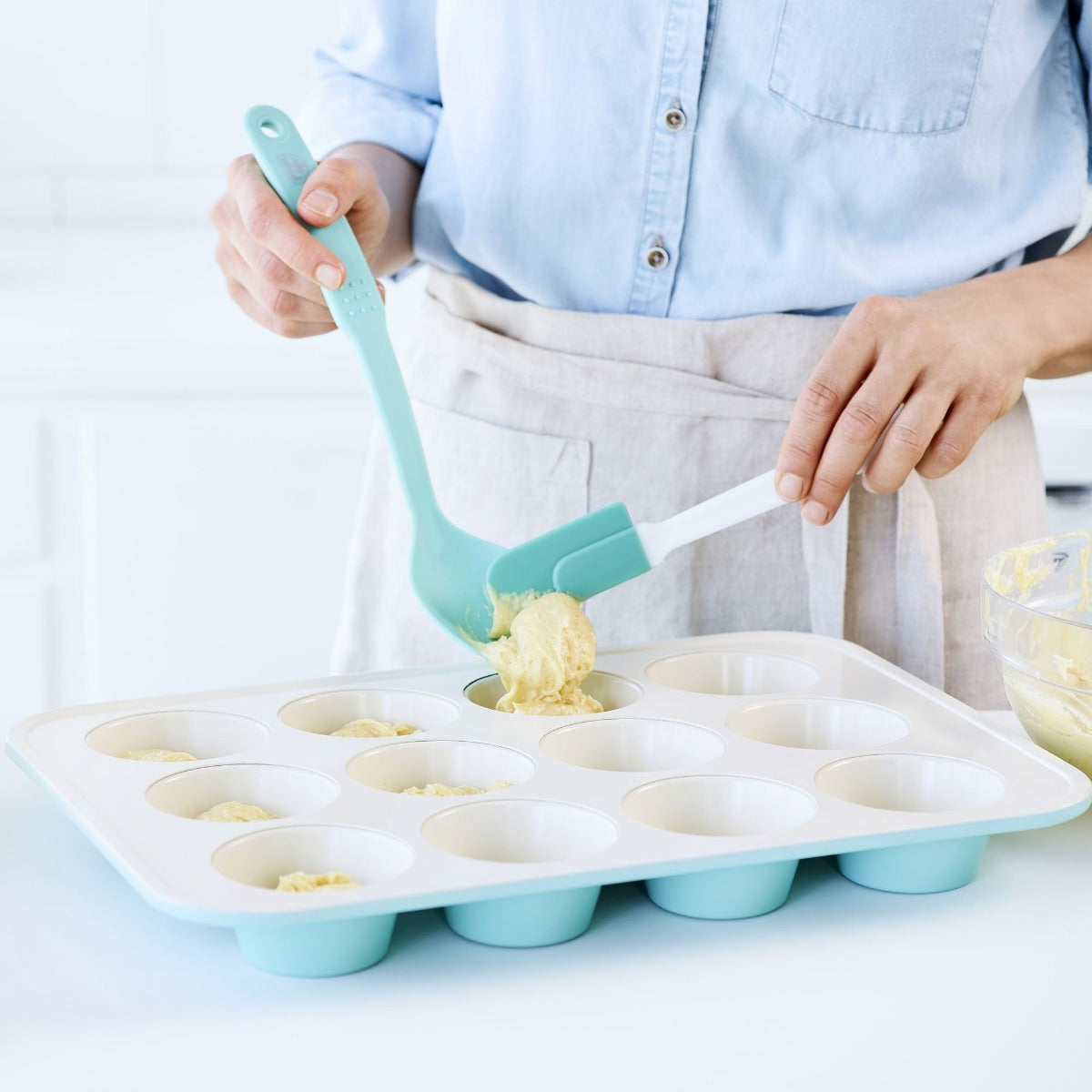 GreenLife Ceramic Nonstick Muffin Pan – Turquoise
