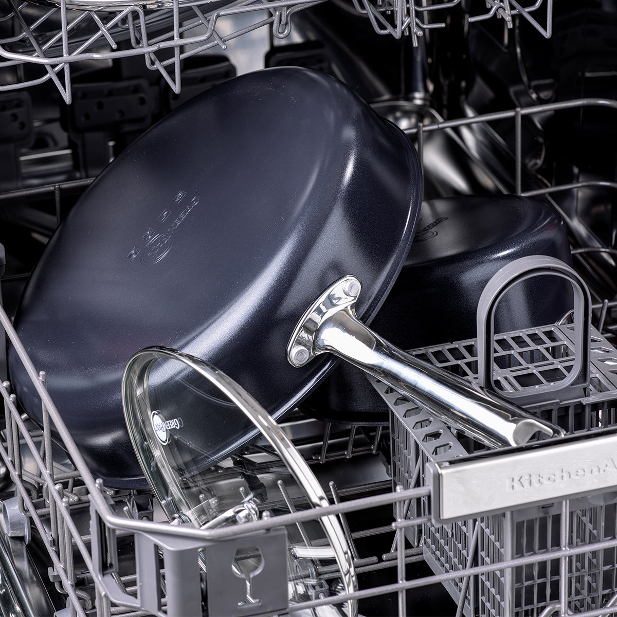 GreenPan Chatham Black Ceramic Nonstick Frypan Set, 10-inch and 12-inch