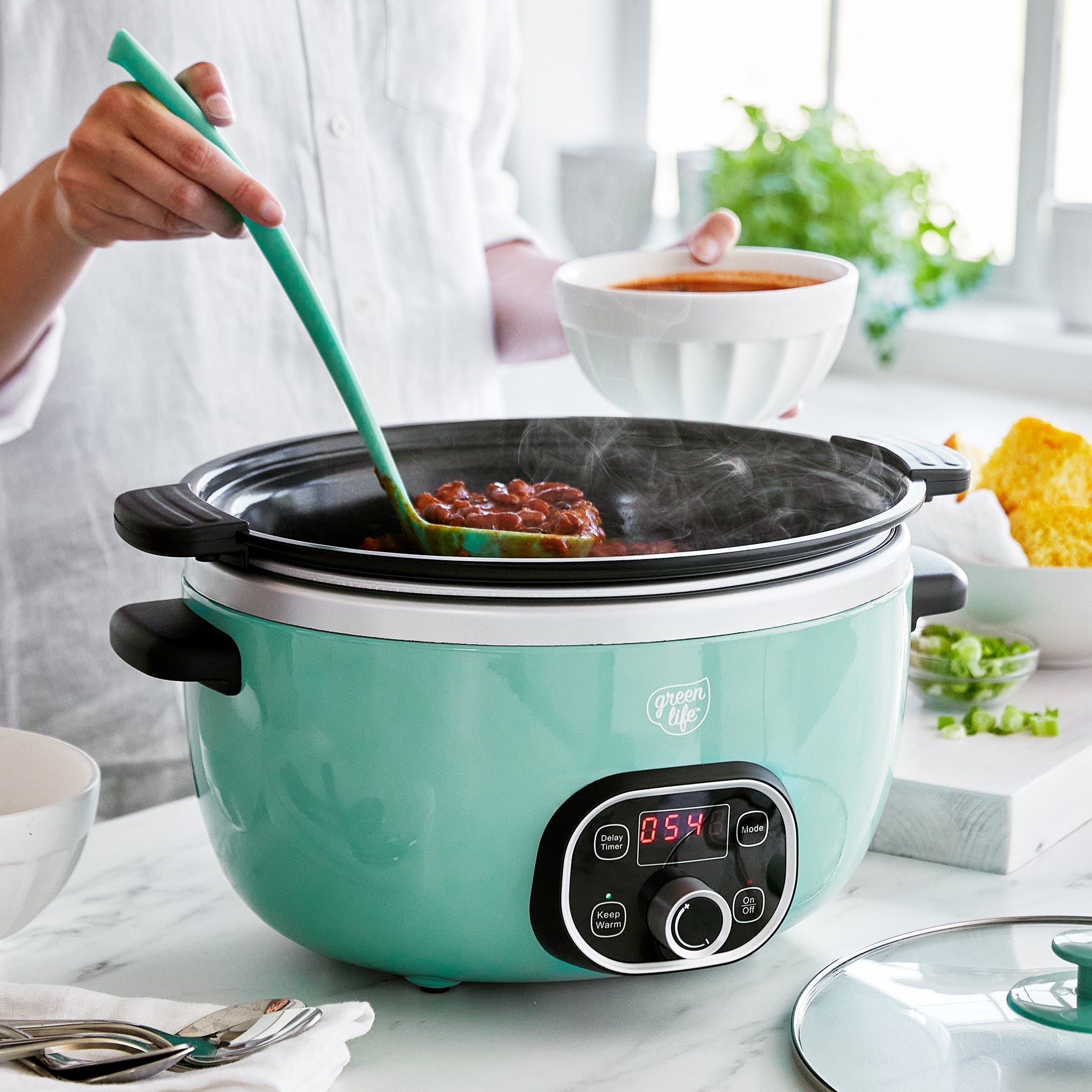 GreenLife Healthy 6-Quart Slow Cooker – Turquoise