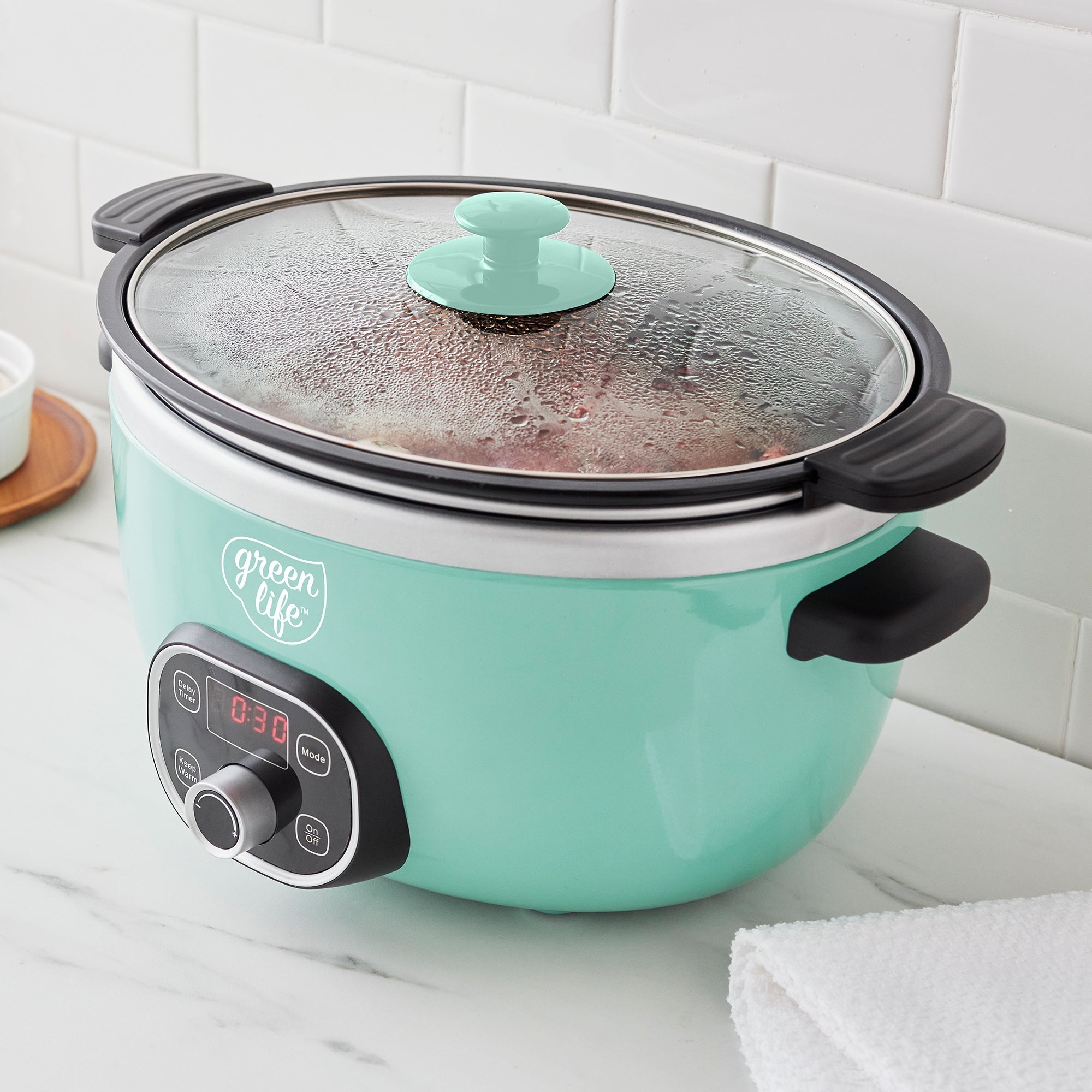 GreenLife Healthy 6-Quart Slow Cooker – Turquoise