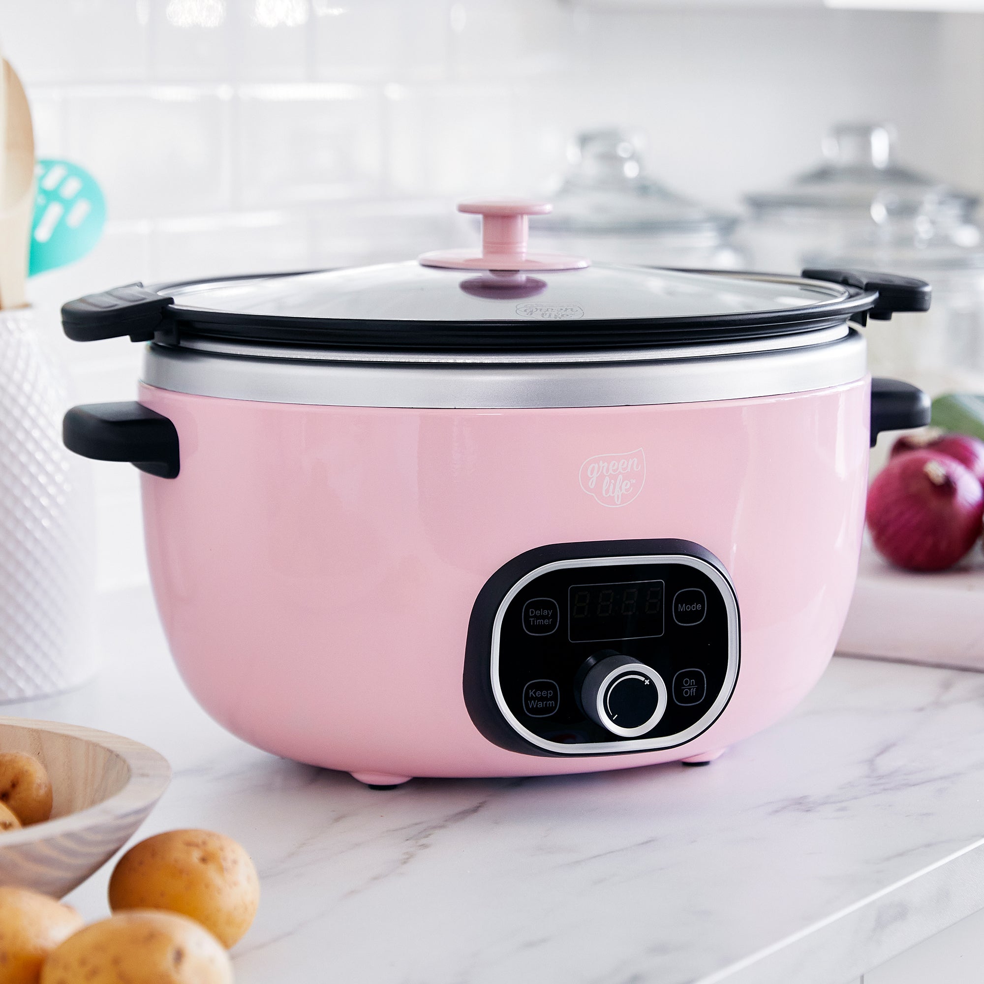 GreenLife Healthy 6-Quart Slow Cooker – Pink
