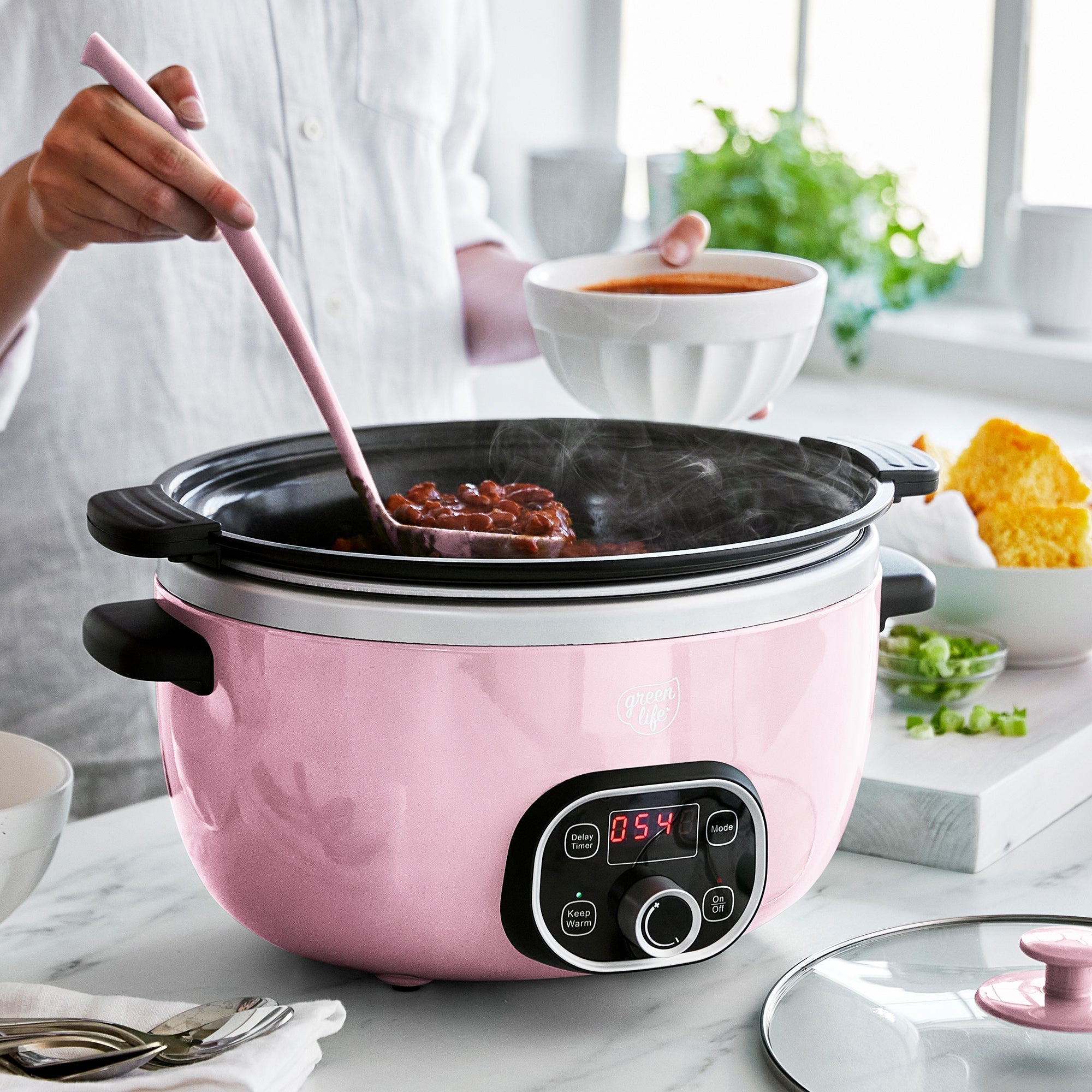 GreenLife Healthy 6-Quart Slow Cooker – Pink