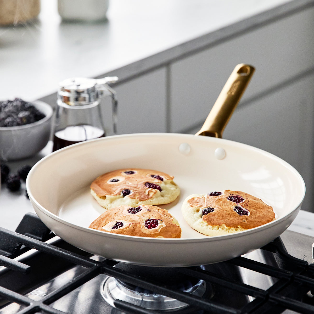 GreenPan Reserve Ceramic Nonstick 10-Inch and 12-Inch Frypan Set, Taupe