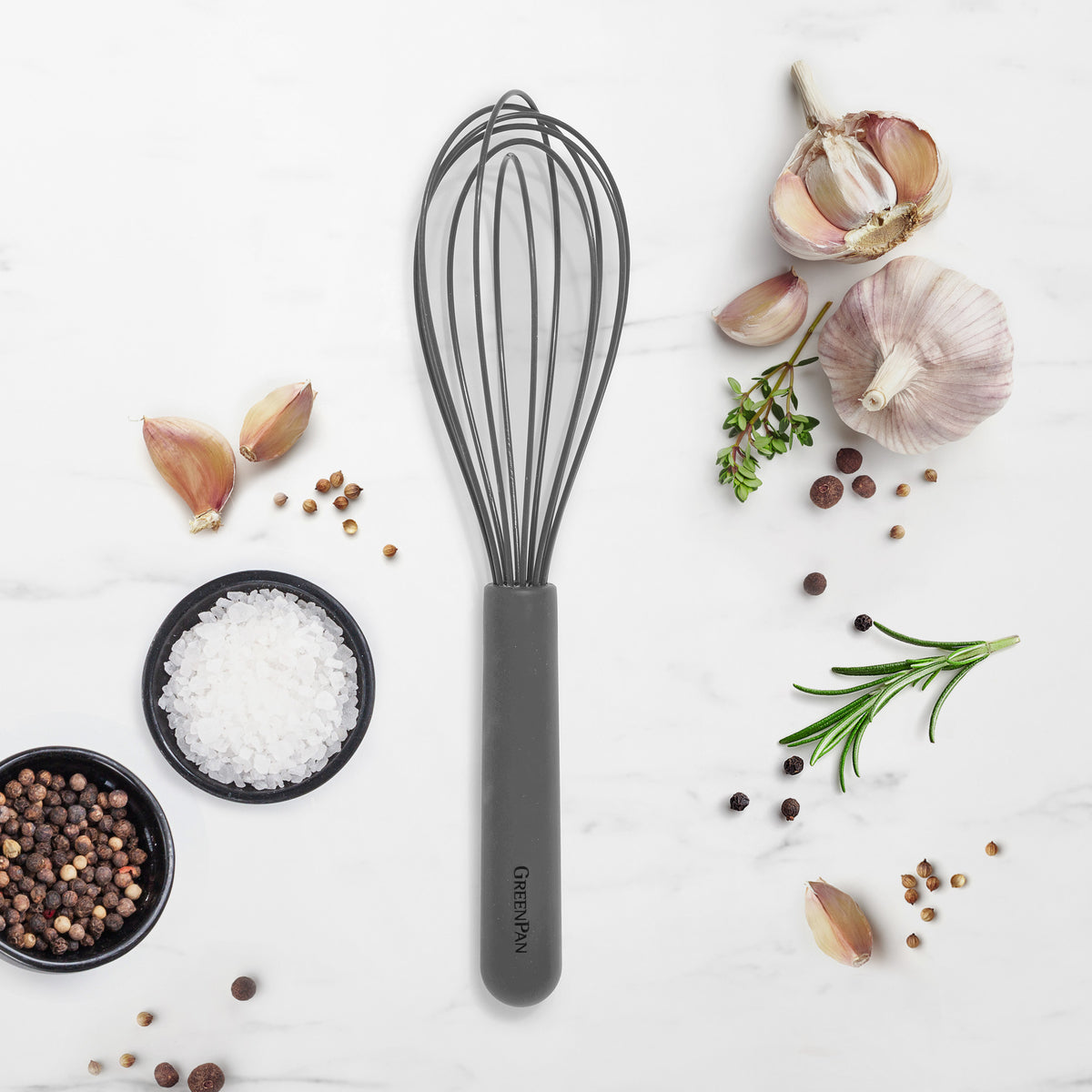 GreenPan Platinum Silicone Whisk, Gray