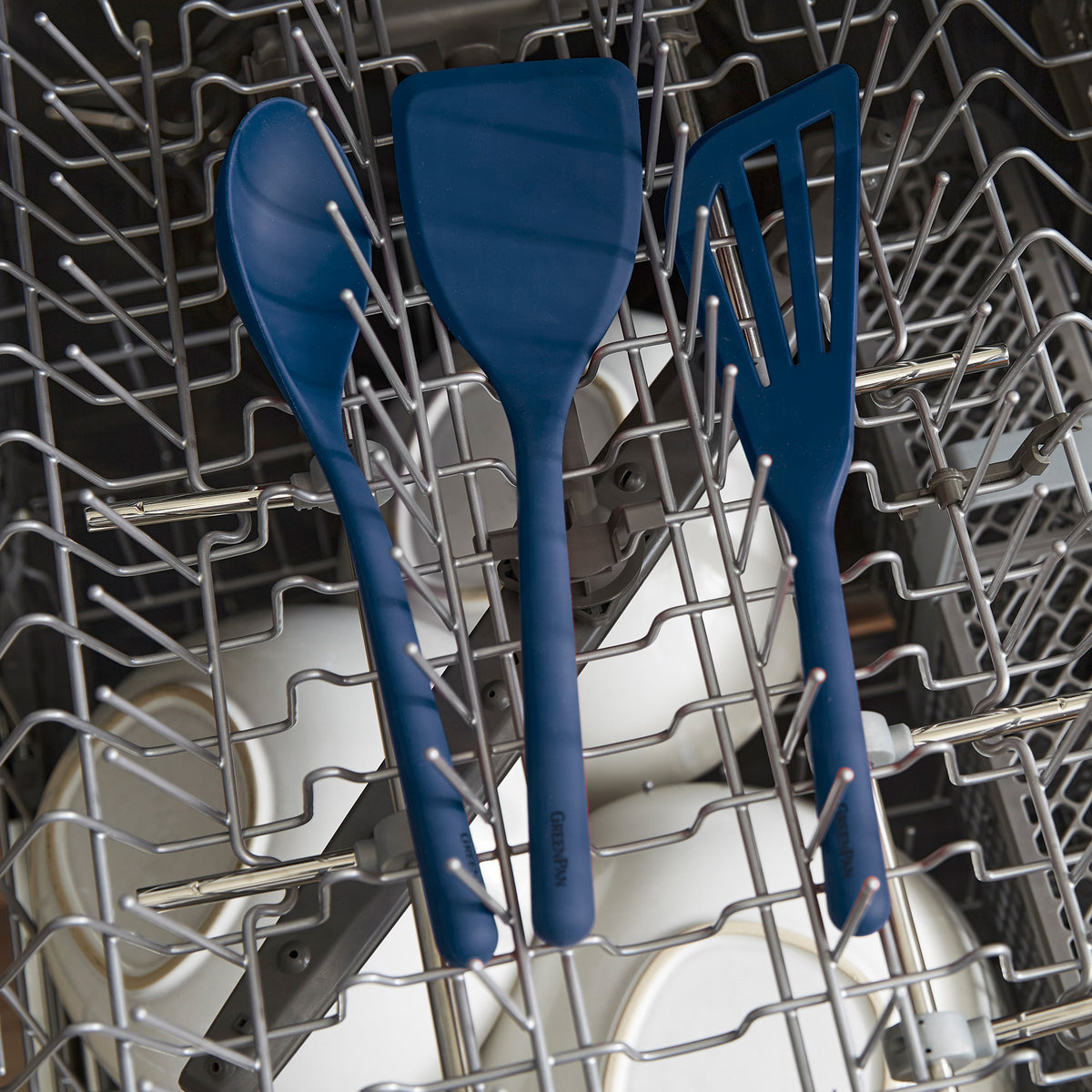 Platinum Silicone Sauté Spoon – Navy