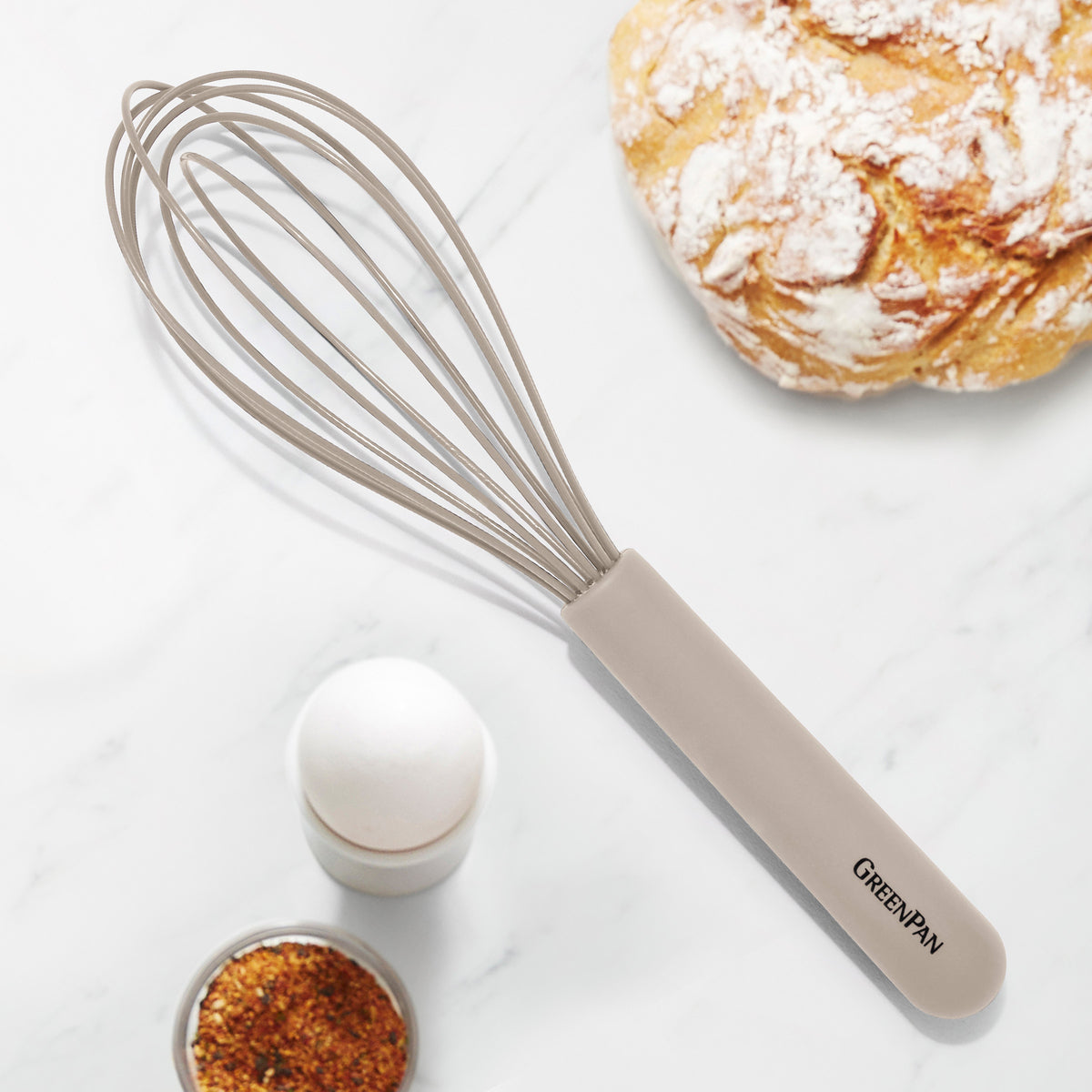 GreenPan Platinum Silicone Whisk - Taupe