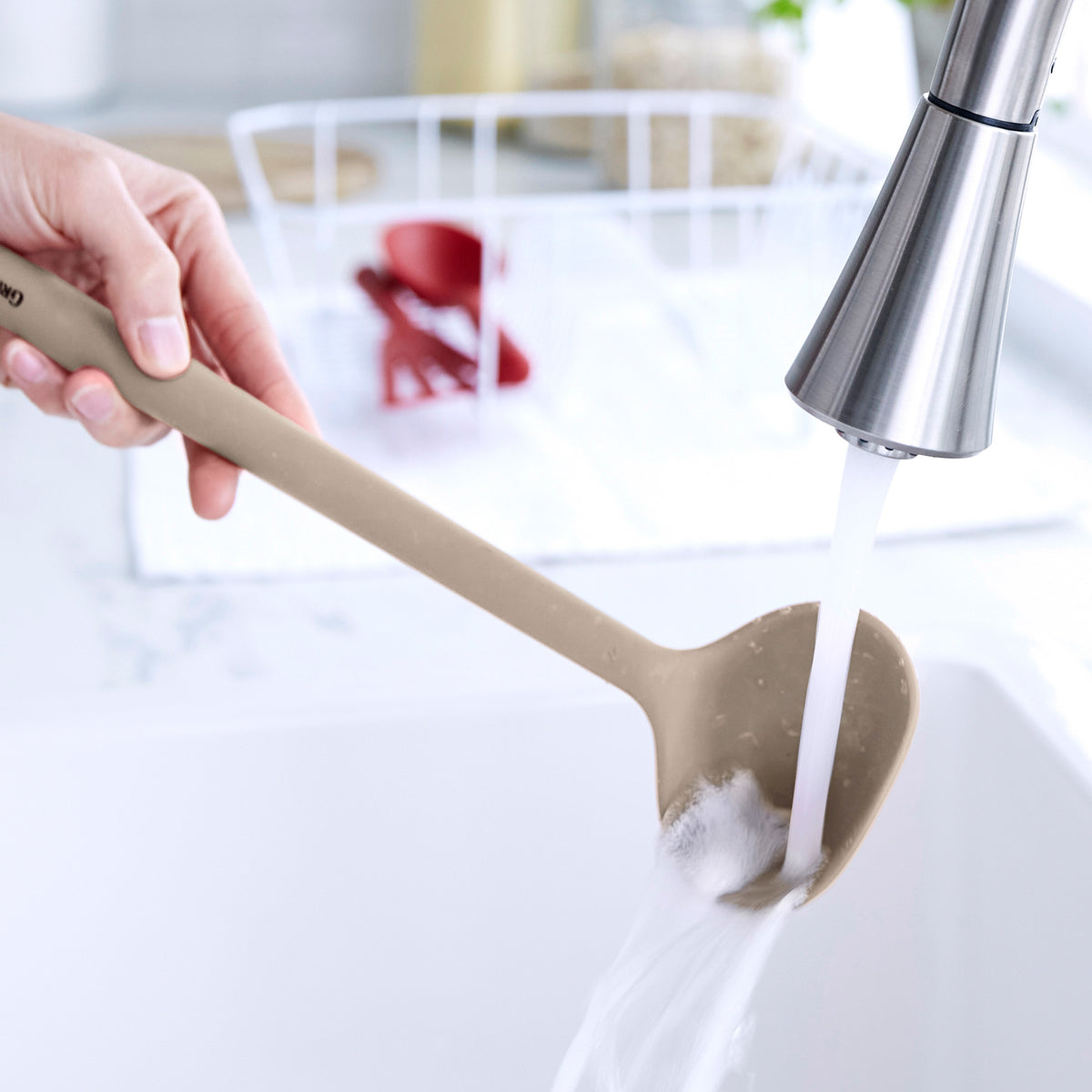GreenPan Platinum Silicone Ladle - Taupe