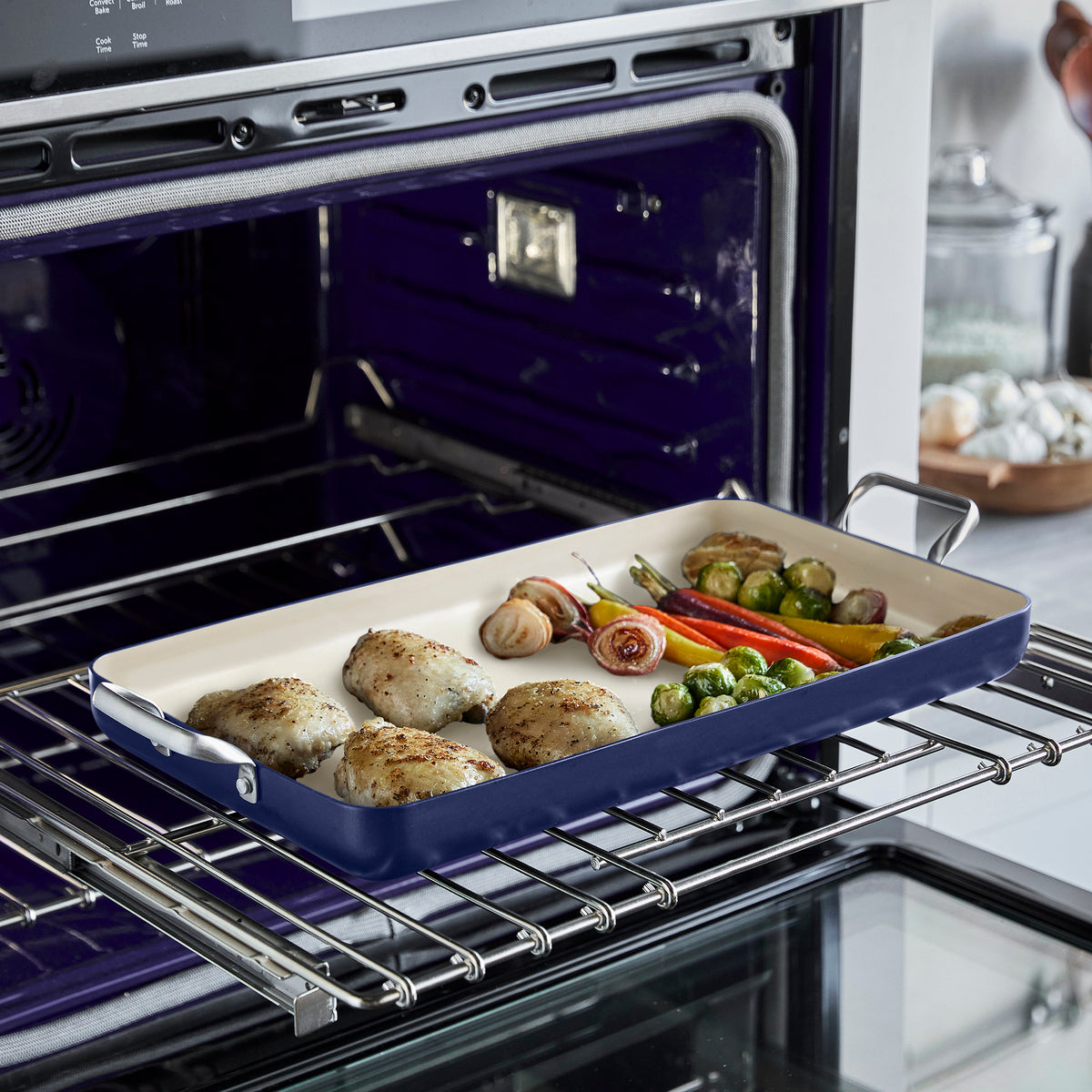 GreenPan Rio Double Griddle – Navy