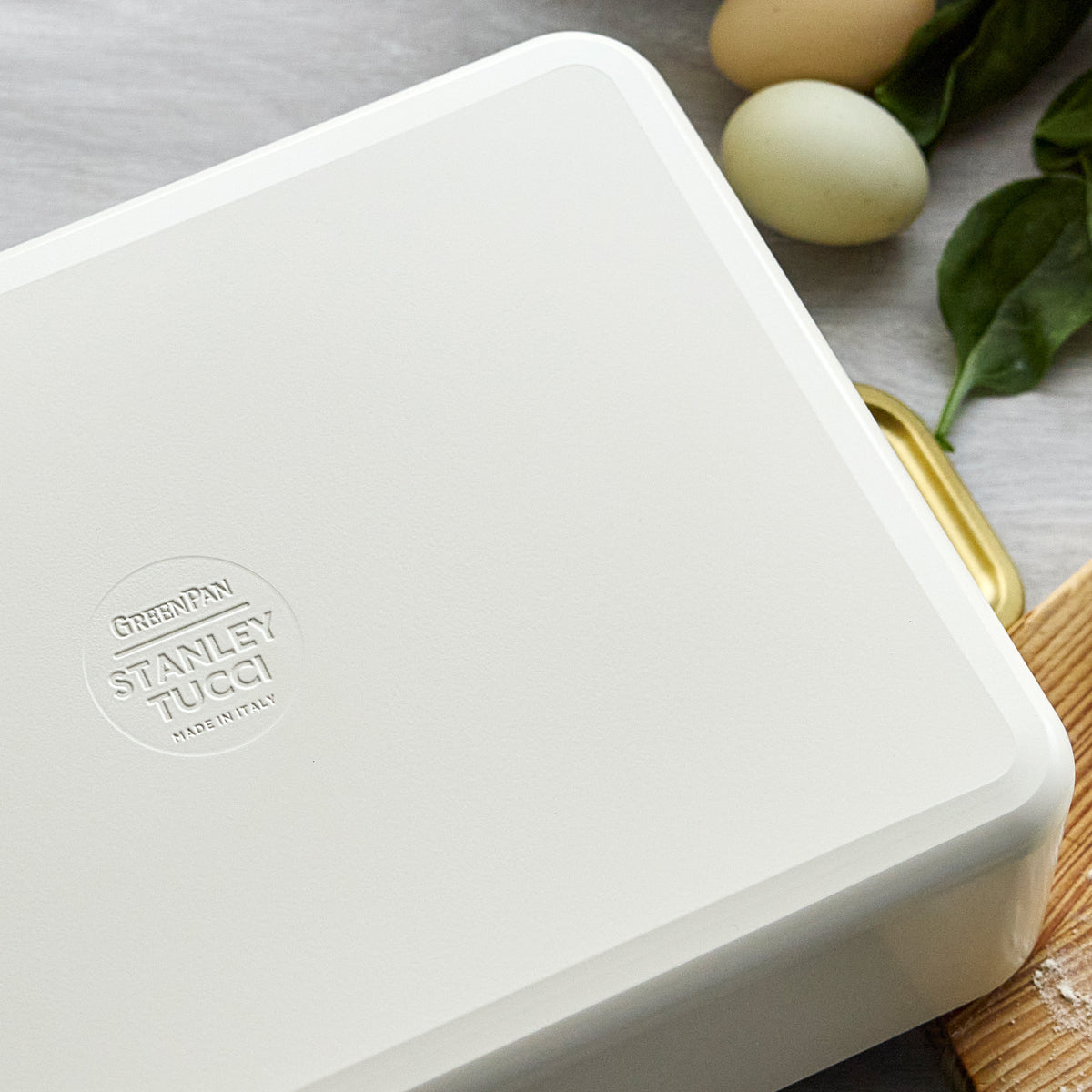 Stanley Tucci™ Ceramic Nonstick Lasagna Pan – Carrara White