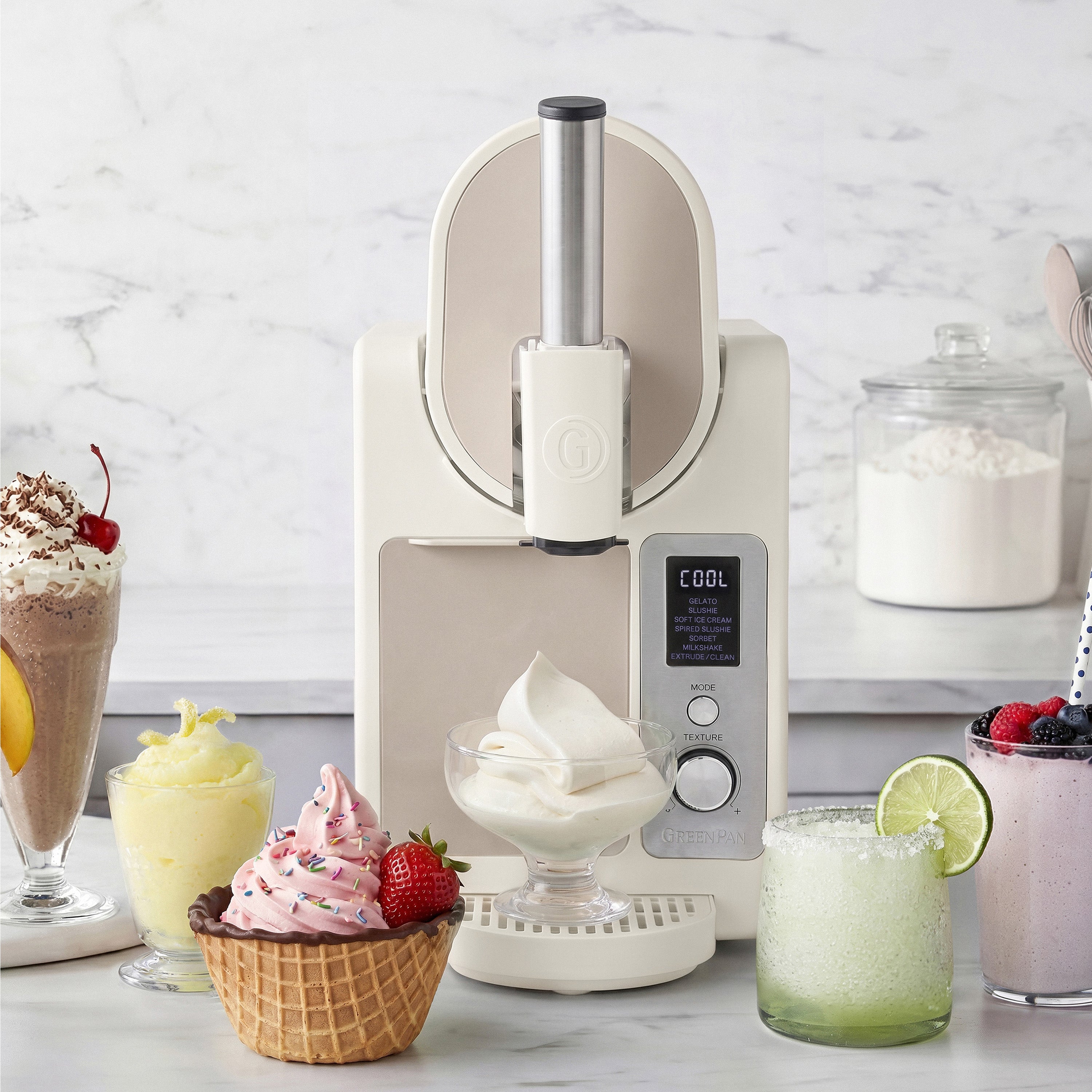 Frost Pro 16-in-1 Ice Cream, Gelato & Frozen Drink Maker — Cream White