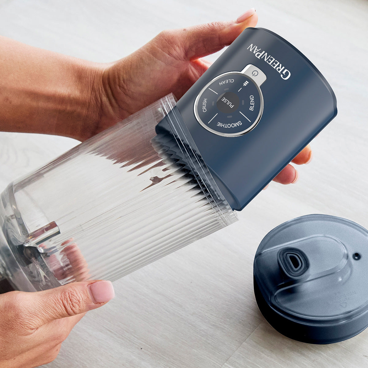 GreenPan Spin & Go Portable Blender – Blueberry