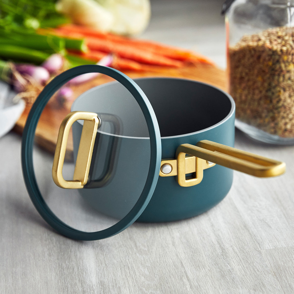 Stanley Tucci™ Ceramic Nonstick 3-Piece Mini Cookware Set - Venetian Teal