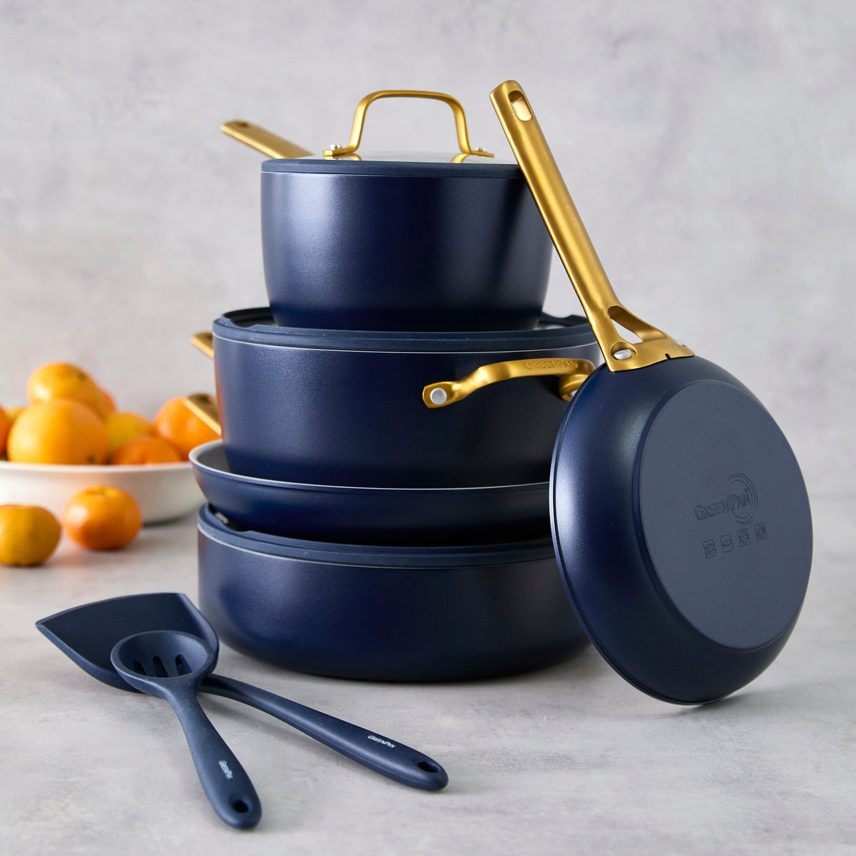 GreenPan Reserve Pro Ceramic Nonstick 11-Piece Cookware Set | Twilight