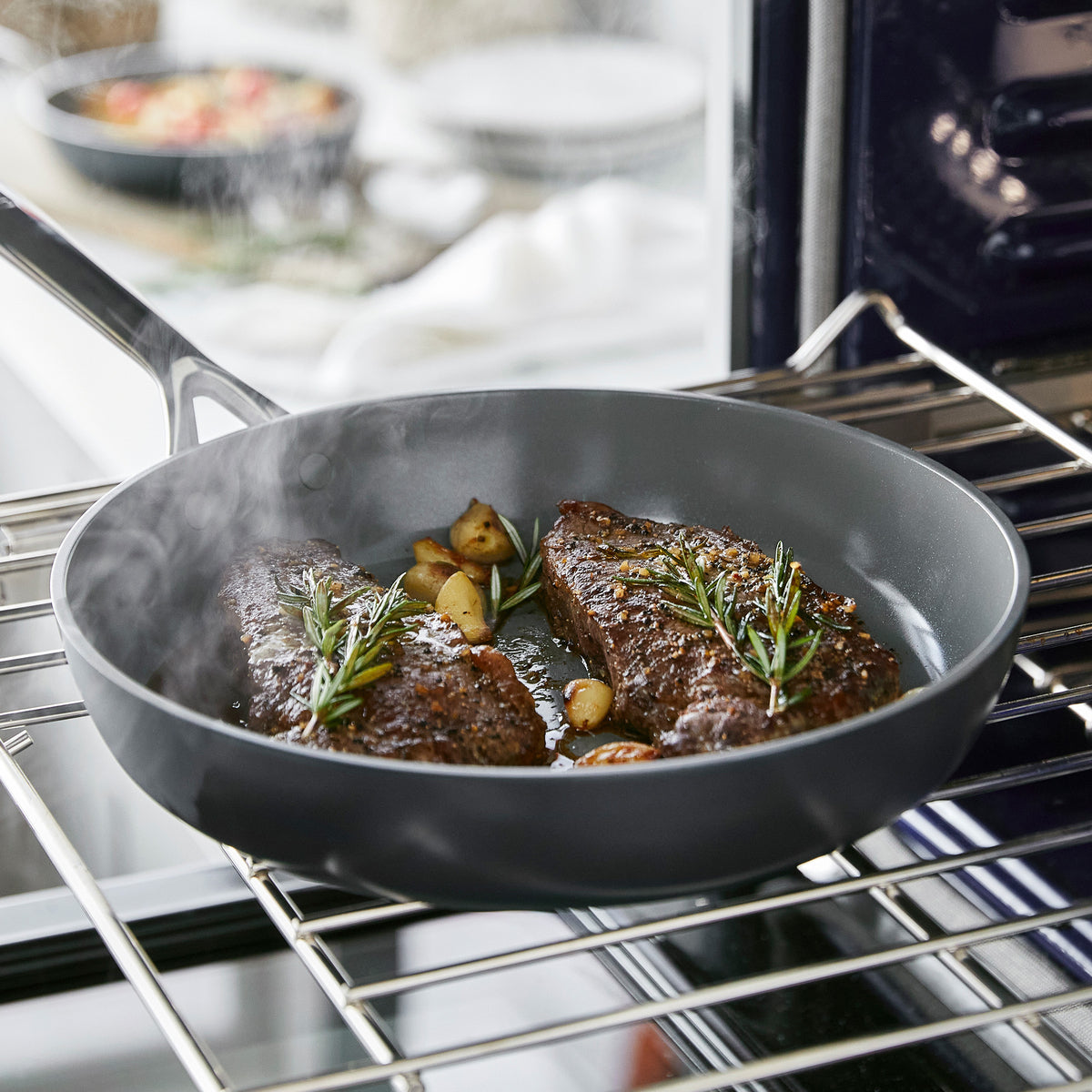 GP5 Colors Ceramic Nonstick 11-Piece Cookware Set with Mirror Handles — Slate