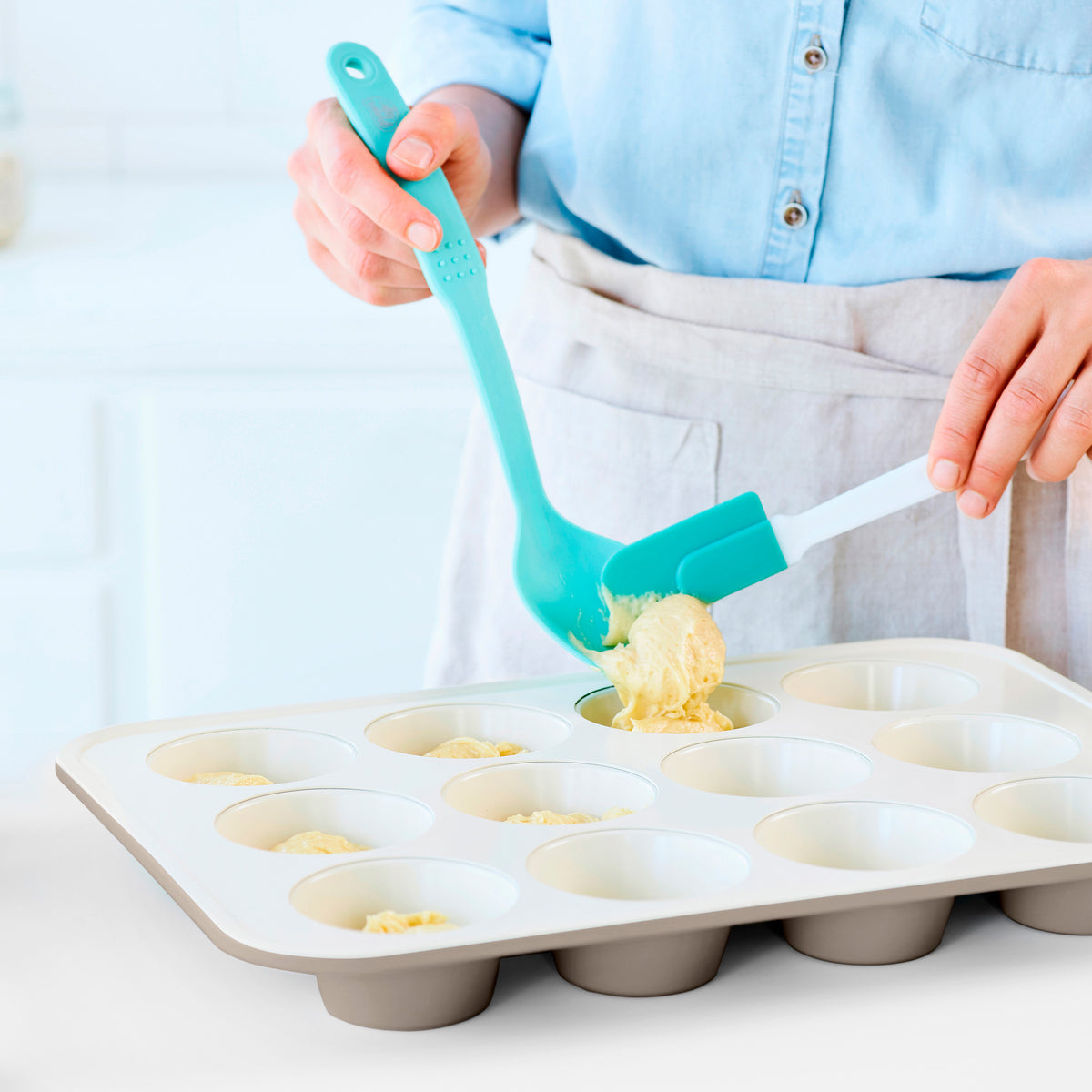 GreenLife Ceramic Nonstick Muffin Pan — Taupe