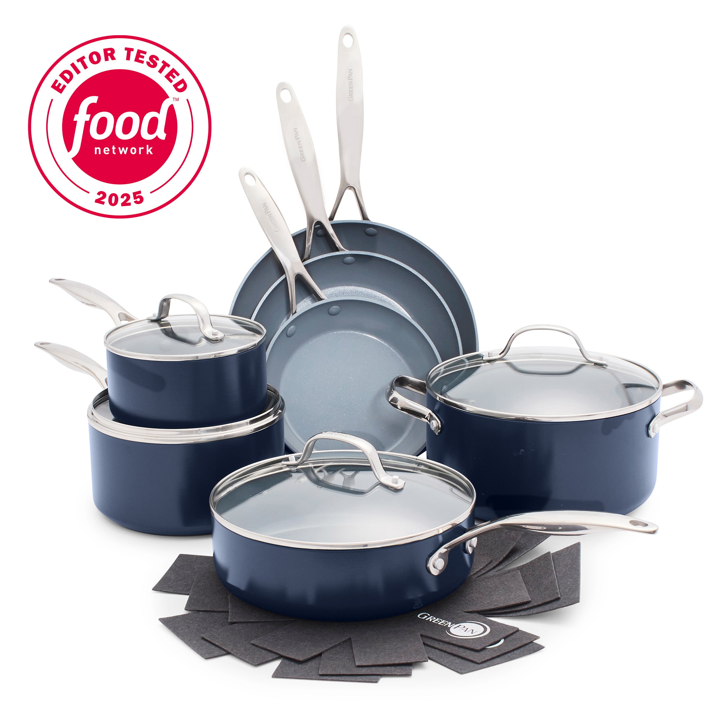 GreenPan Valencia Pro Ceramic Nonstick 11-Piece Cookware Set | Twilight
