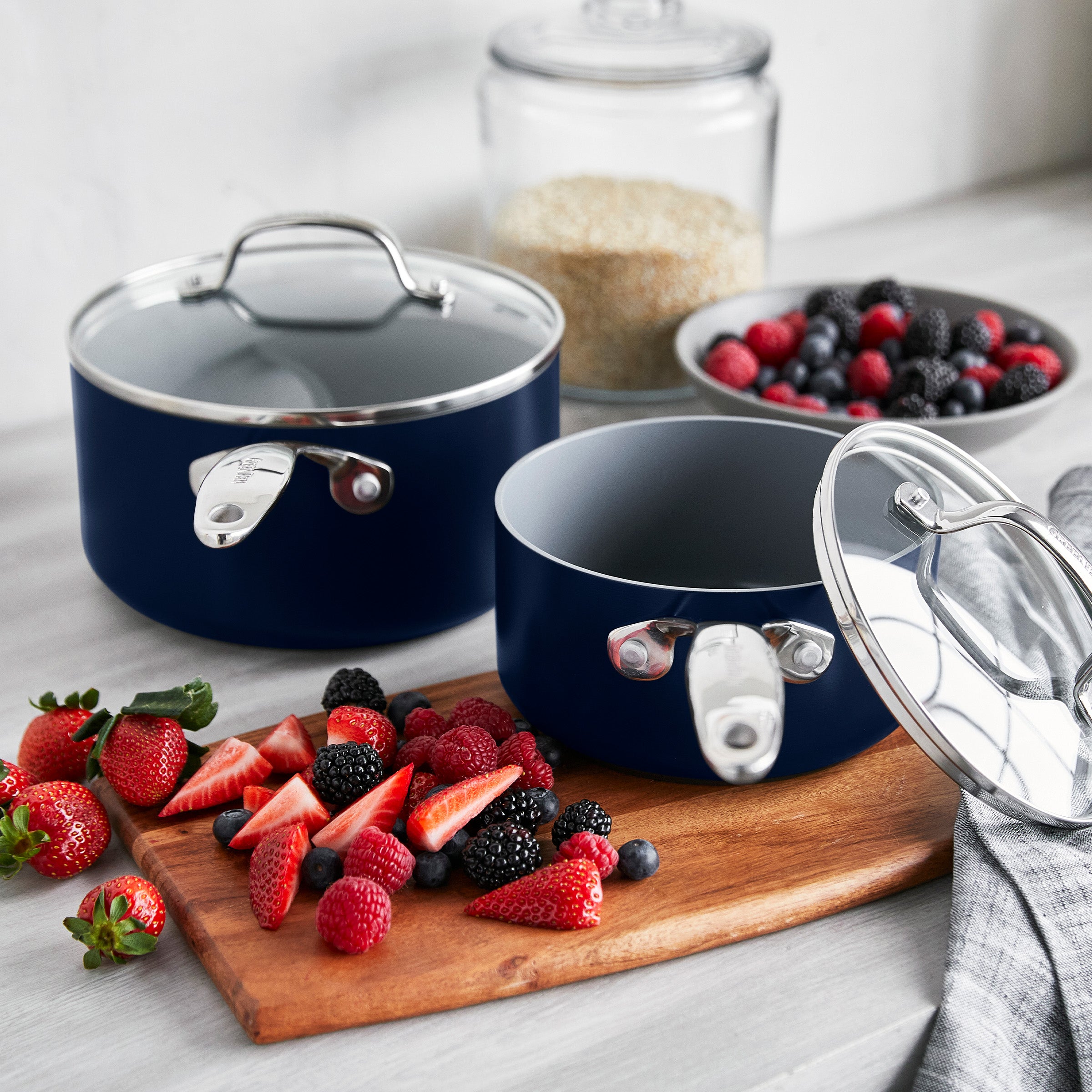 GreenPan Valencia Pro Ceramic Nonstick 11-Piece Cookware Set | Twilight