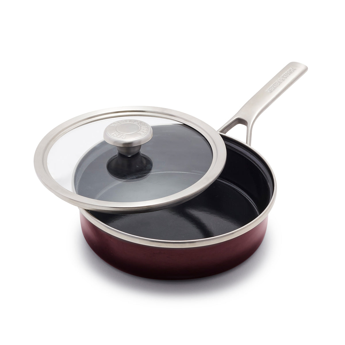 Merten & Storck Steel Core Enameled 2-Quart Sauté Pan with Lid – Chocolate Truffle