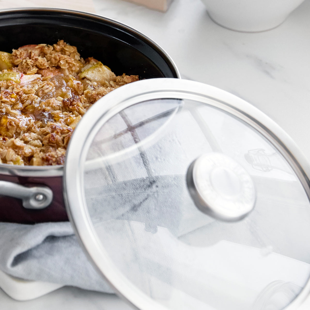 Merten & Storck Steel Core Enameled 2-Quart Sauté Pan with Lid – Chocolate Truffle