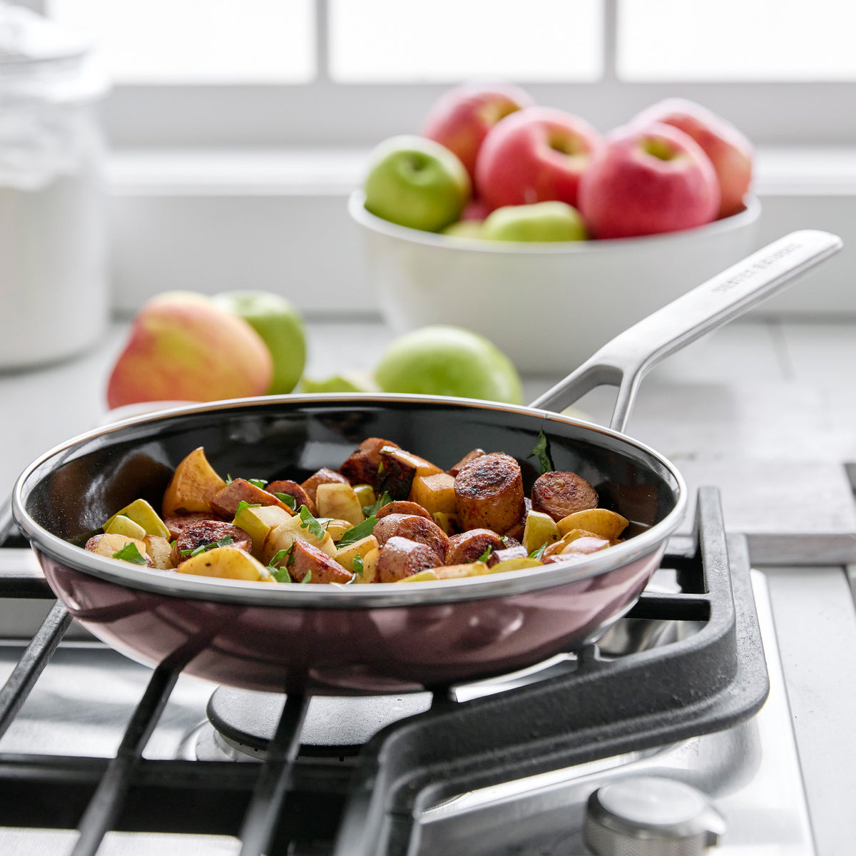 Merten & Storck Steel Core Enameled 9.5" Frypan – Chocolate Truffle