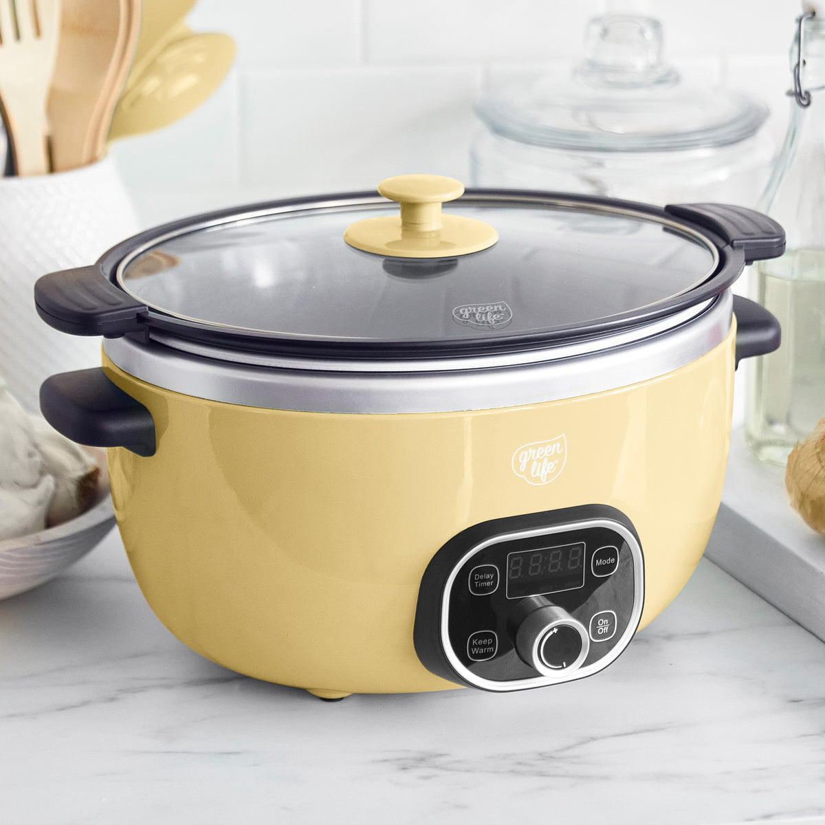GreenPan Healthy 6-Quart Slow Cooker in Butter