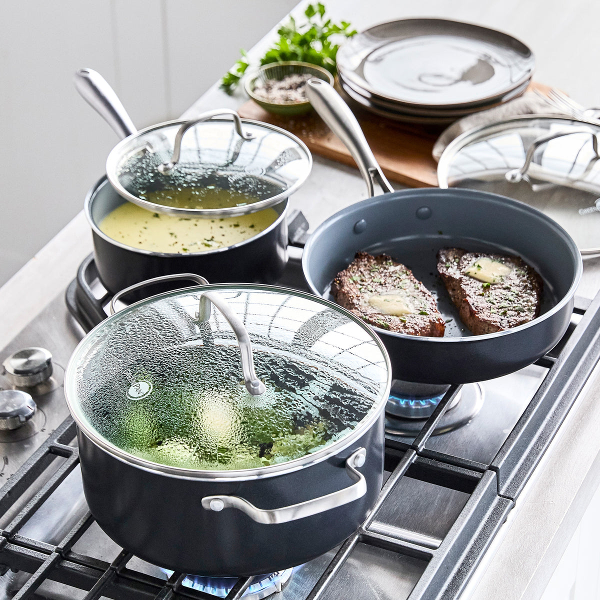 GreenPan Swift Ceramic Nonstick 17-Piece Cookware Set
