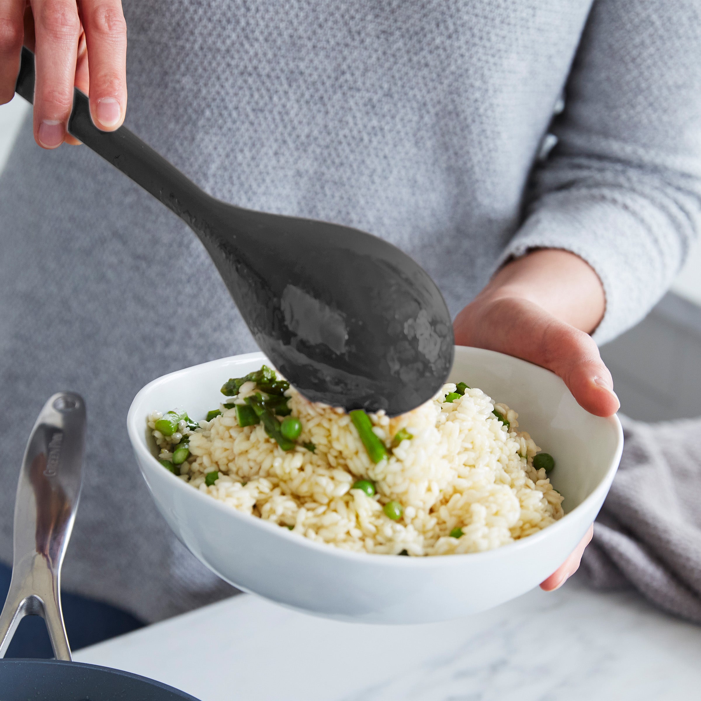 GreenPan Platinum Silicone 7-Piece Utensil and Crock Set – Gray