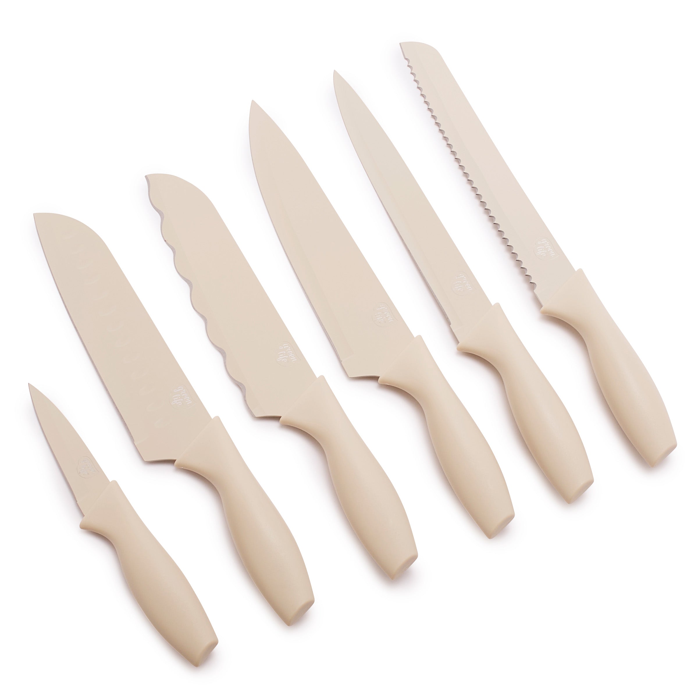 GreenLife 6-Piece Cutlery Set — Taupe