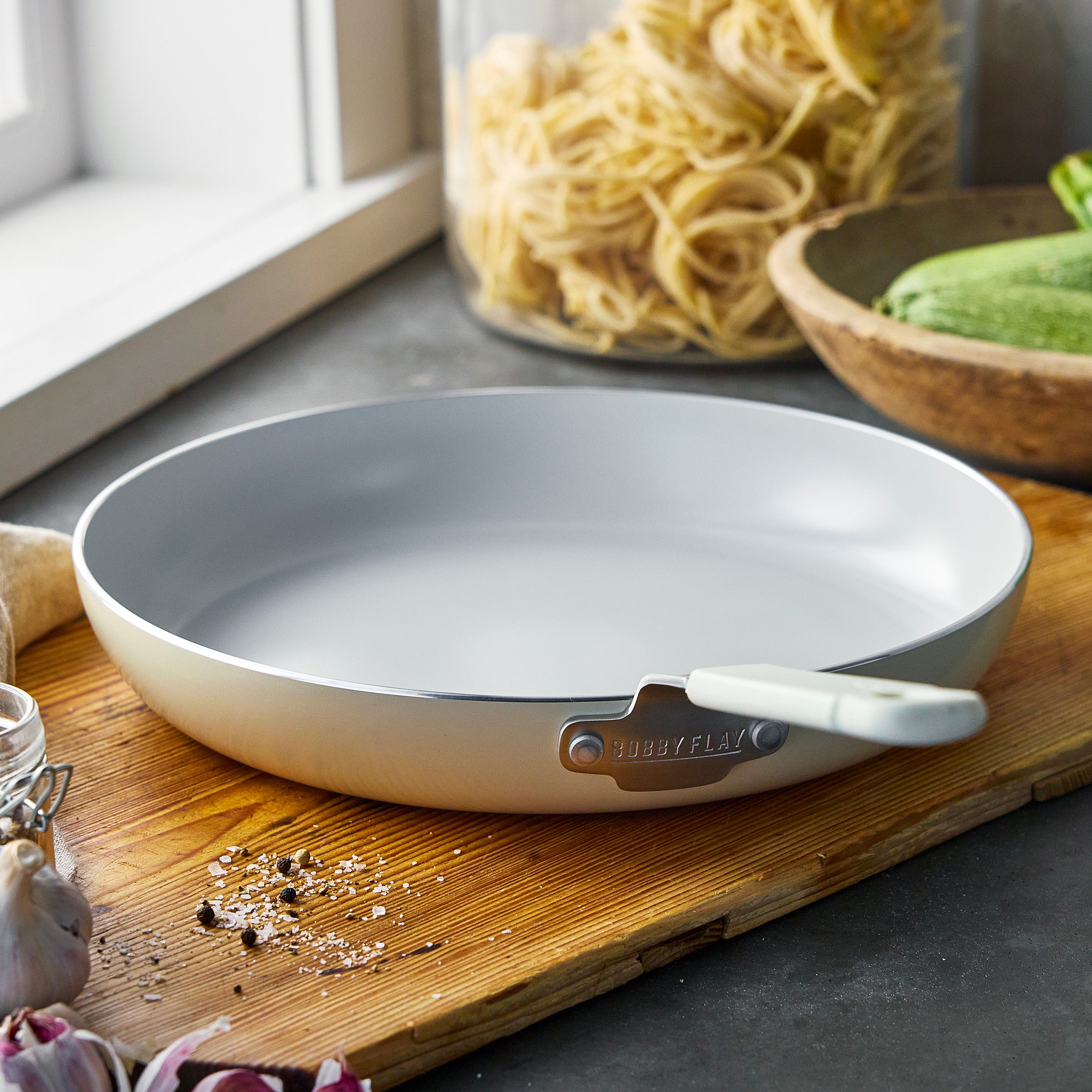 Bobby Flay by GreenPan Professional Ceramic Nonstick 12" Frypan in Cream