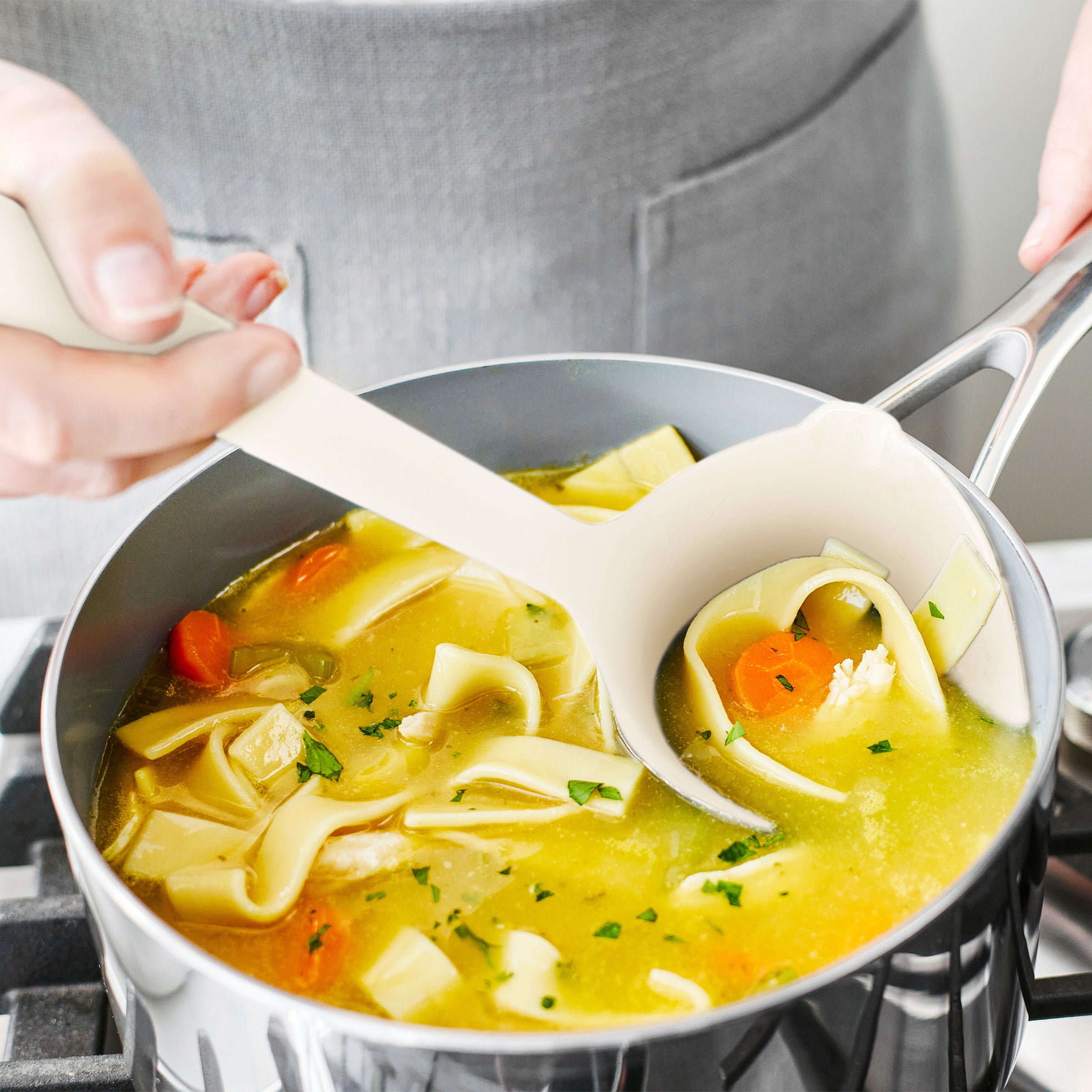 GreenPan Premiere Silicone 6-Piece Utensil Set | Bisque