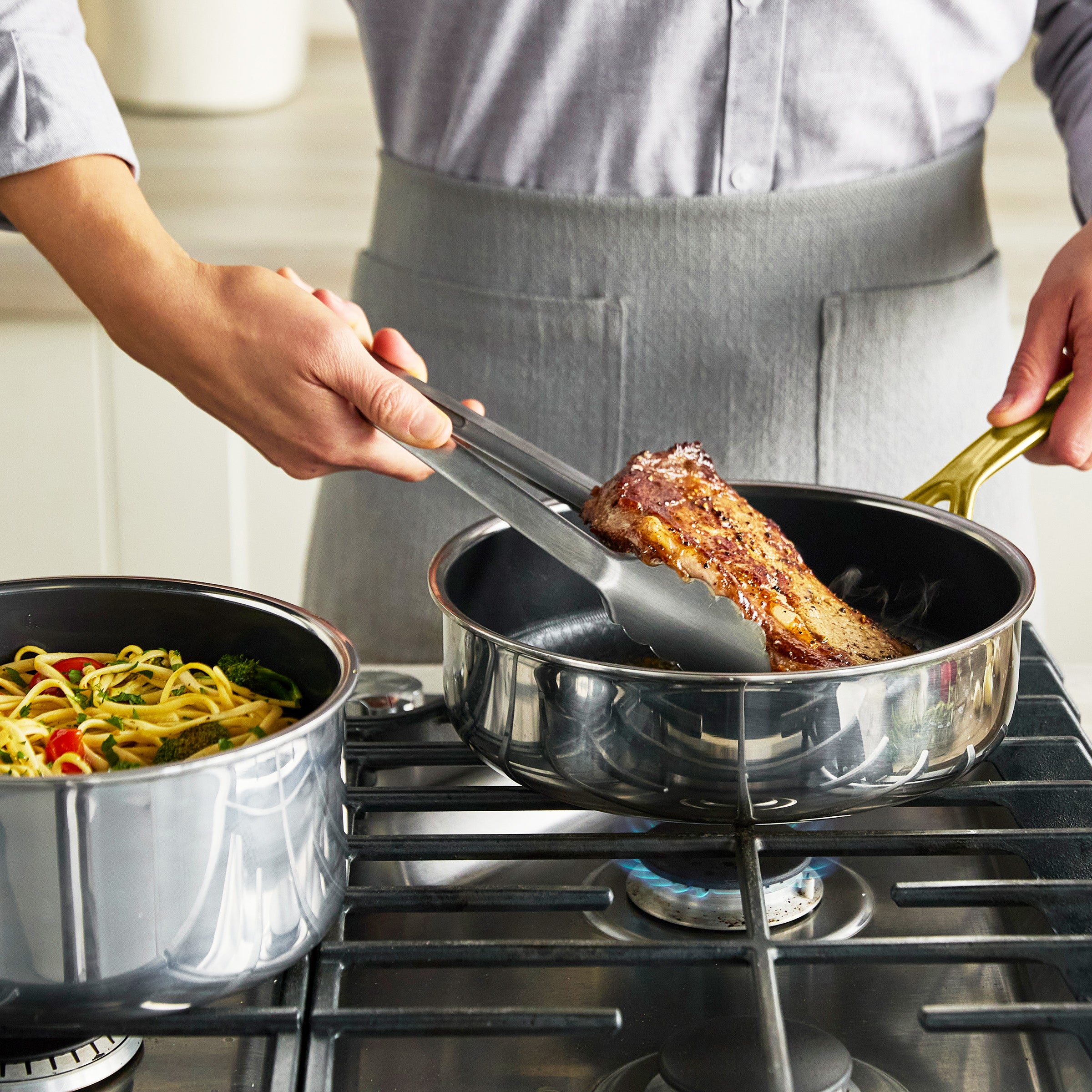 GreenPan Spectra Gold Thermobond Hybrid 12-Piece Cookware Set