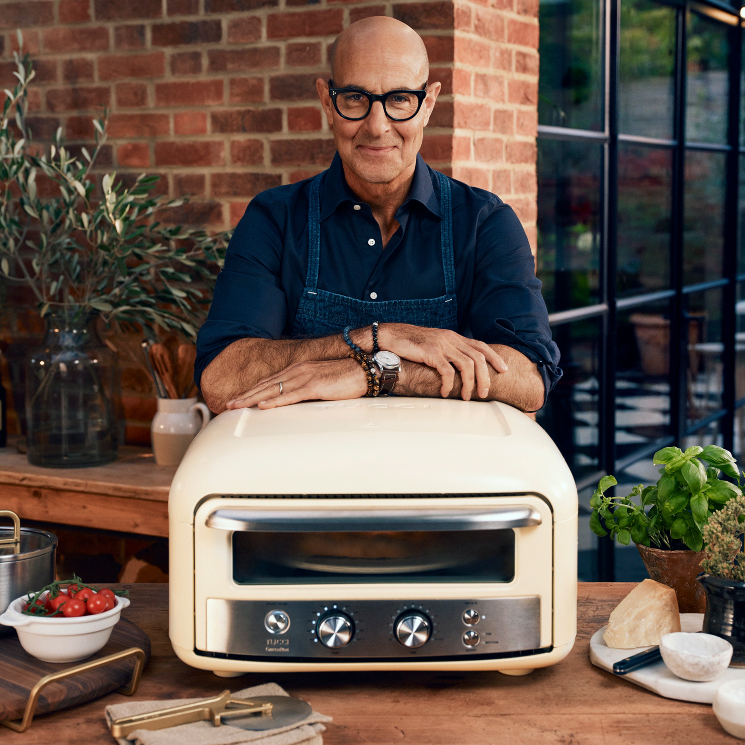Stanley Tucci Indoor and Outdoor Pizza Oven – Carrara White